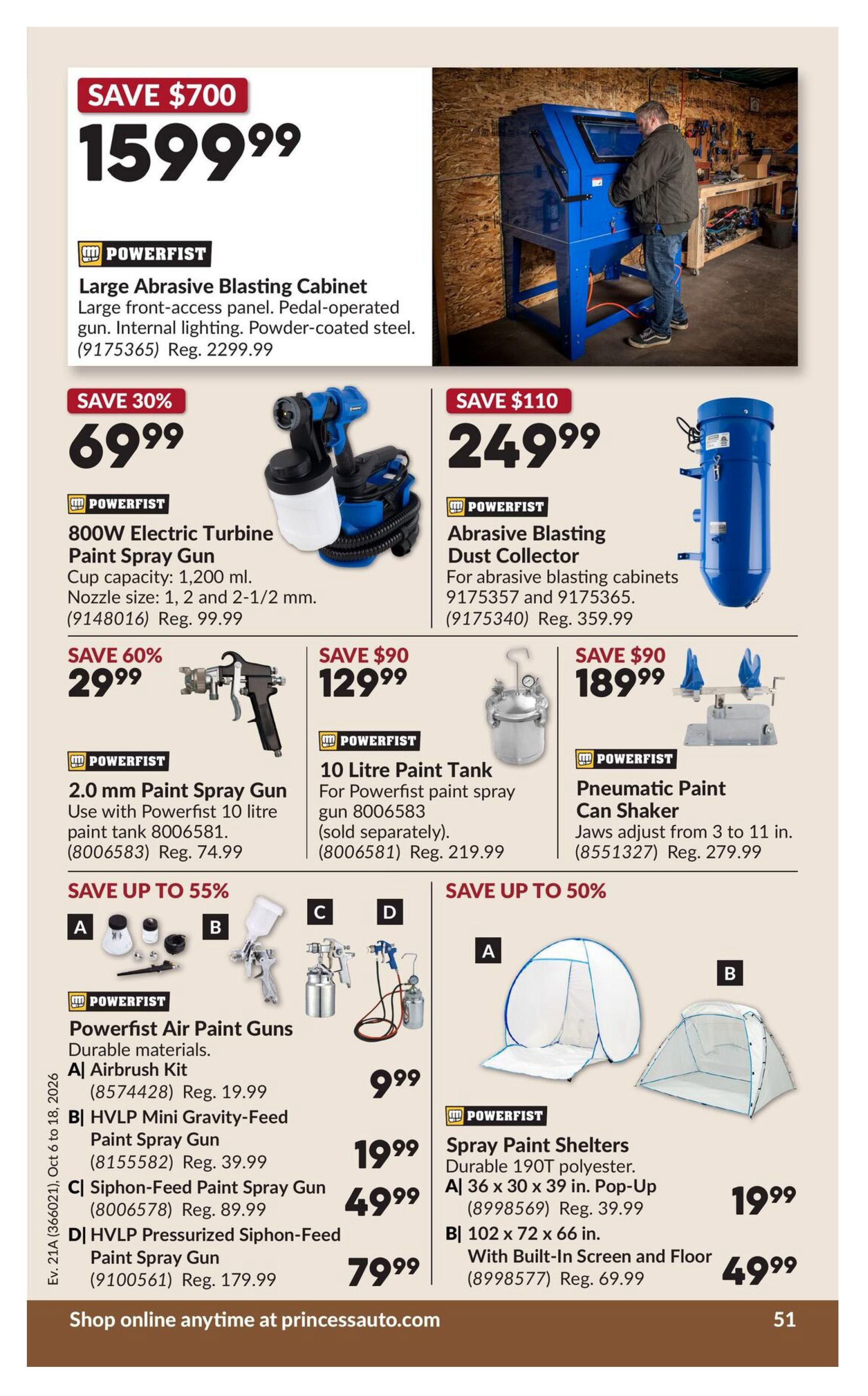Princess Auto Flyer October 6 to 18