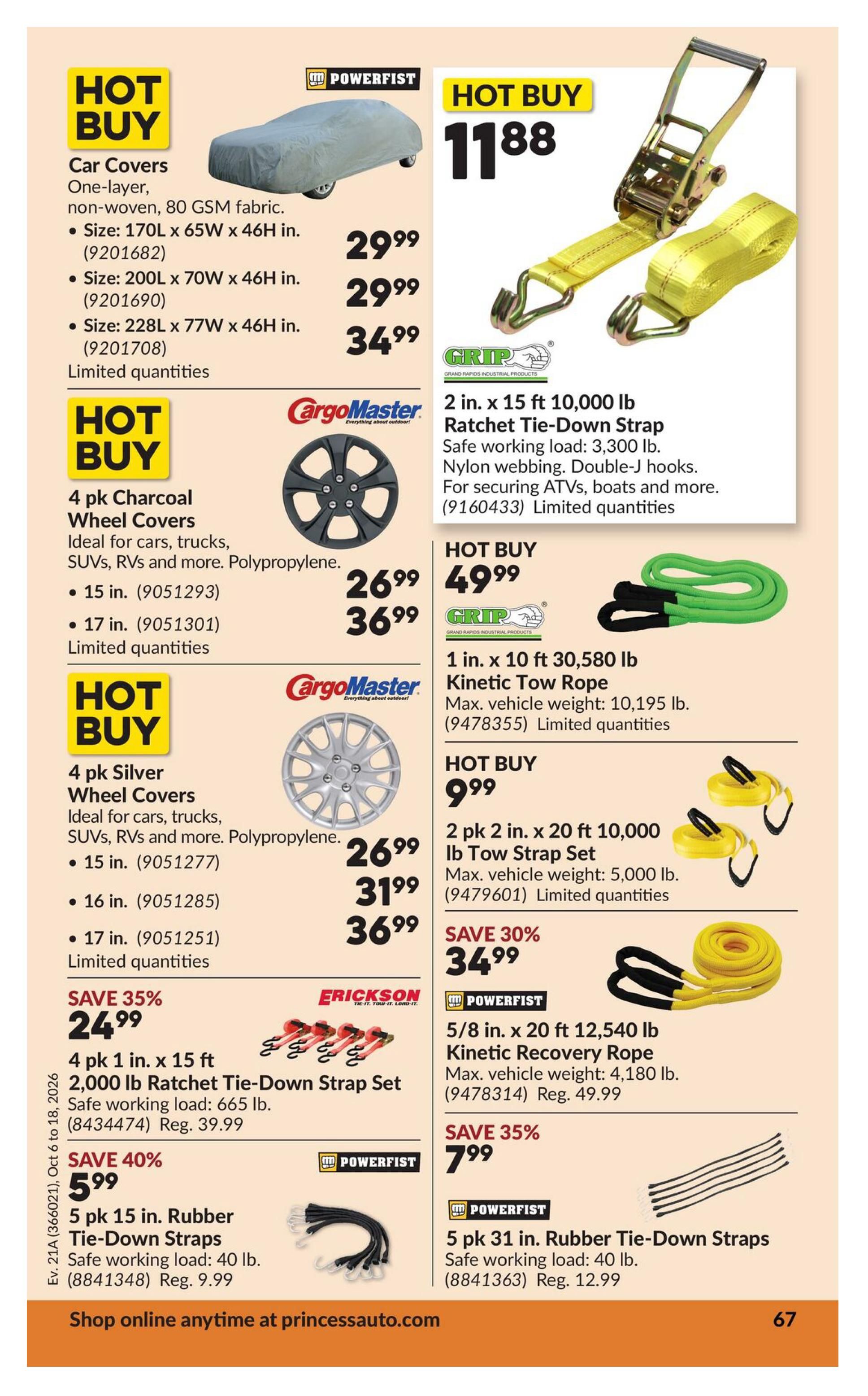 Princess Auto Flyer October 6 to 18