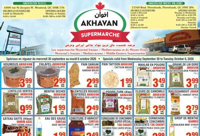 Akhavan Supermarche Flyer September 30 to October 6