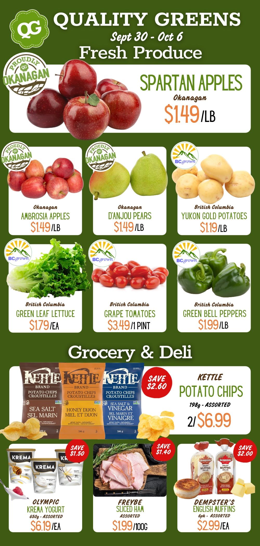 Quality Greens Flyer September 30 to October 6