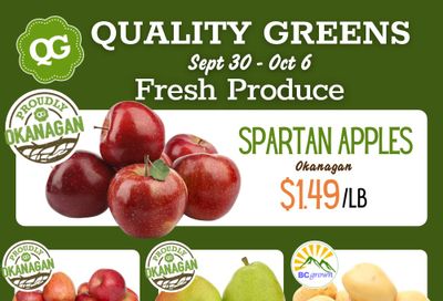 Quality Greens Flyer September 30 to October 6