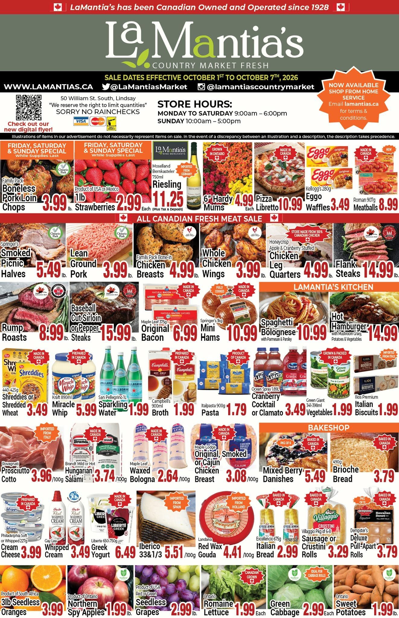 LaMantia's Flyer October 1 to 7