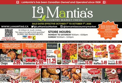 LaMantia's Flyer October 1 to 7