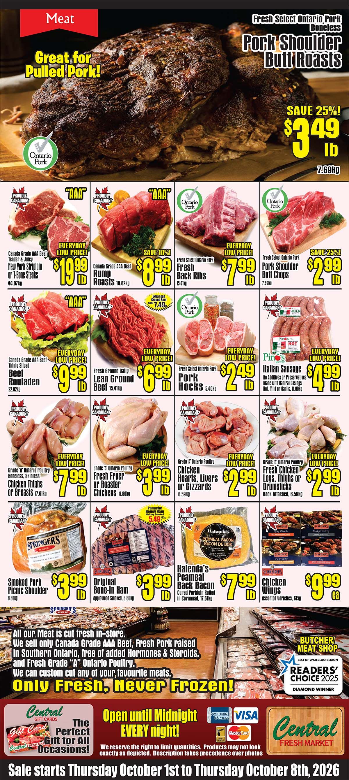 Central Fresh Market Flyer October 1 to 8