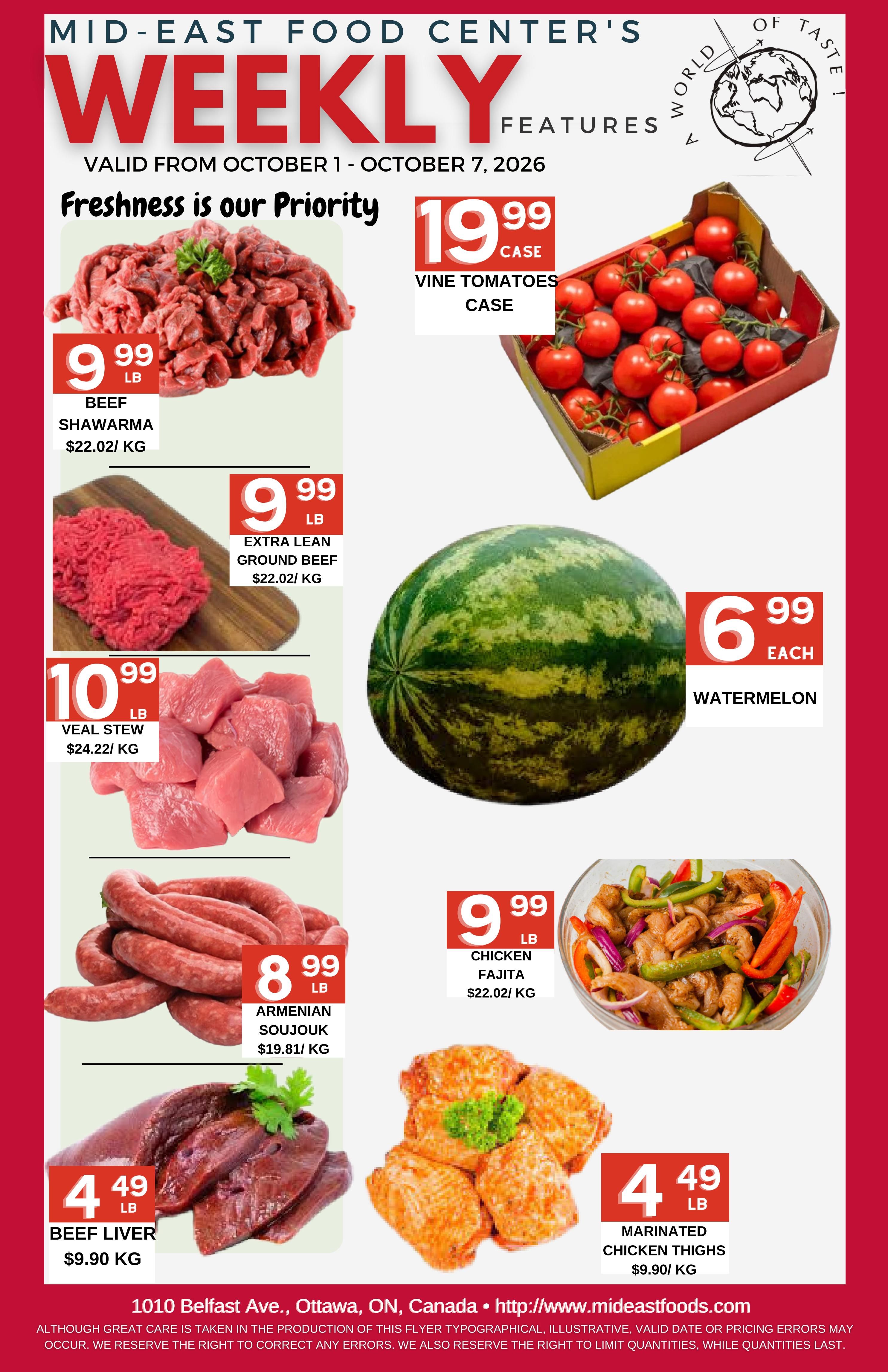 Mid-East Food Centre Flyer October 1 to 7