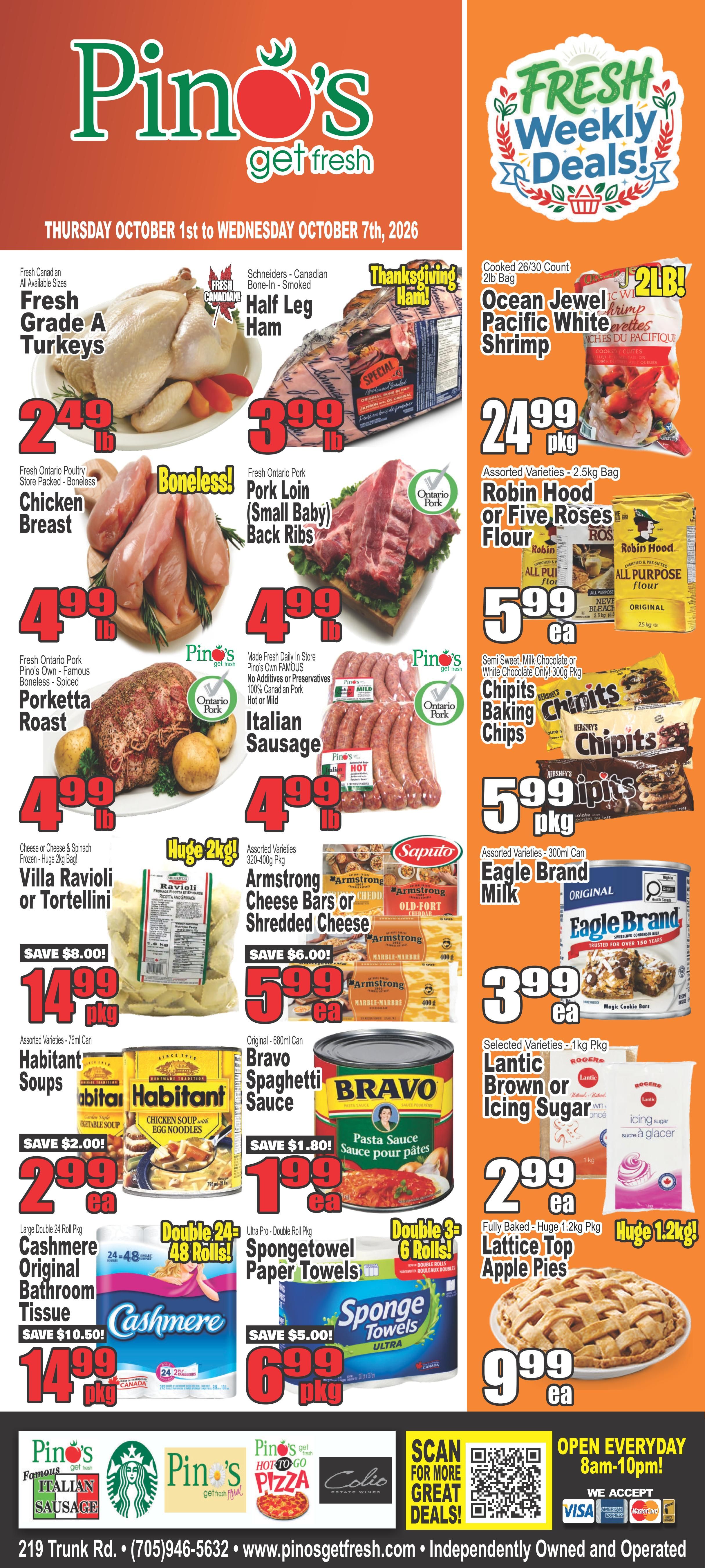 Pino's Flyer October 1 to 7