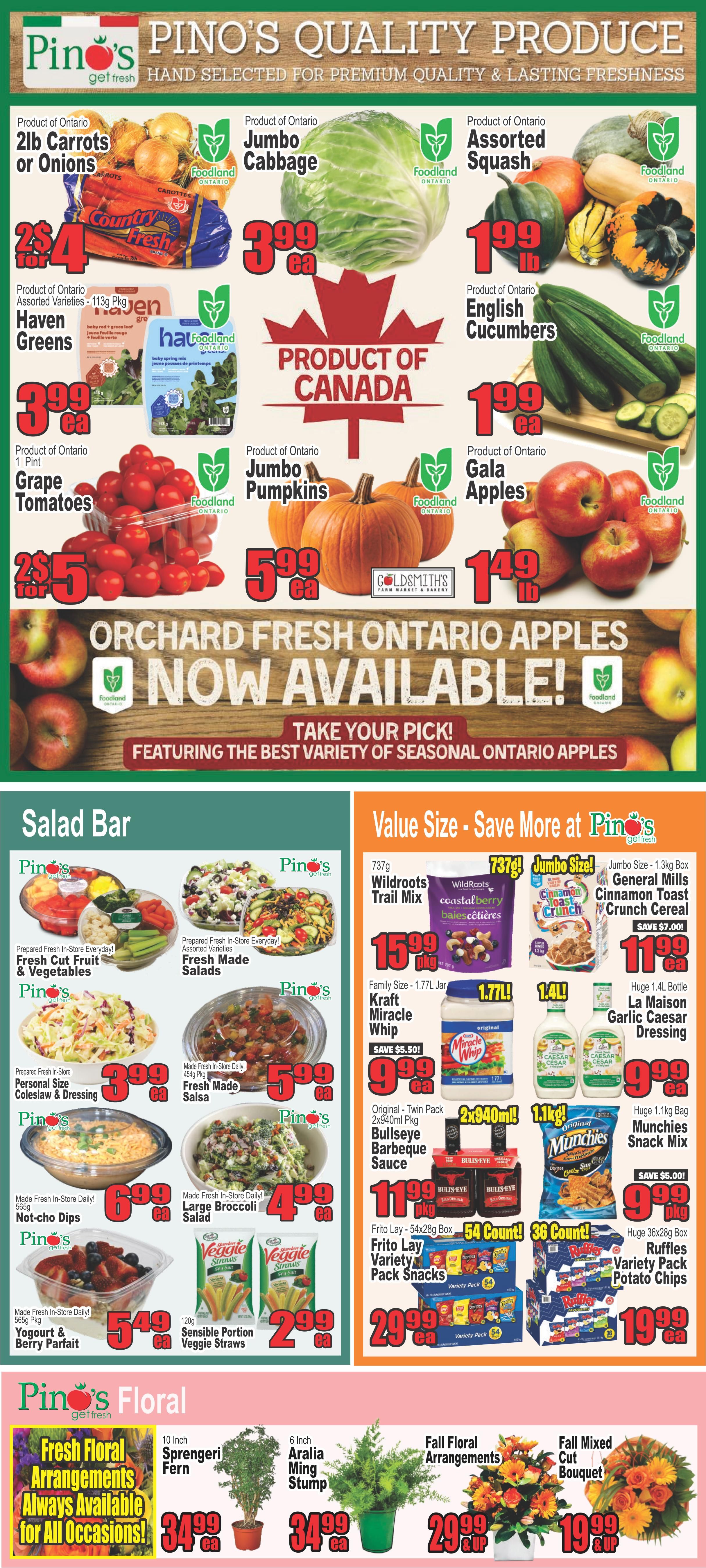 Pino's Flyer October 1 to 7