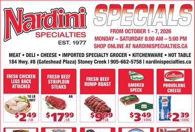 Nardini Specialties Flyer October 1 to 7