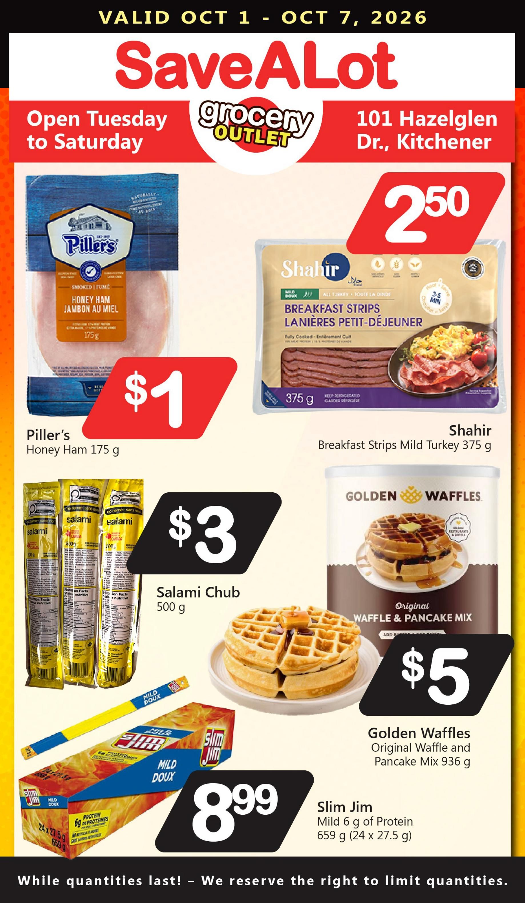 SaveALot Grocery Outlet Flyer October 1 to 7
