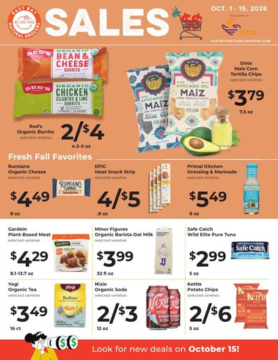 Castro Valley Natural Grocery Sales Weekly Ad October 1 - 15, 2026