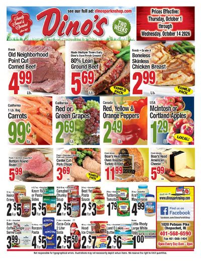Dino's Park-n-Shop Weekly Ad October 1 - 14, 2026