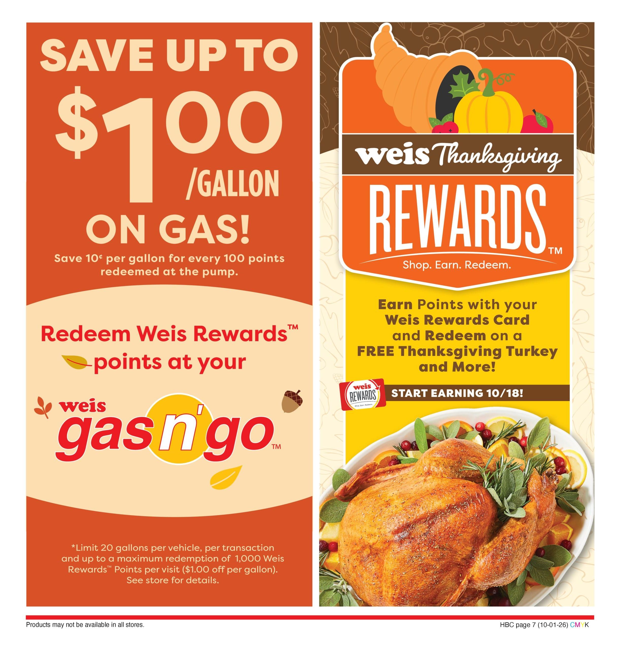 Weis Markets Monthly Home Weekly Ad October 1 - 28, 2026