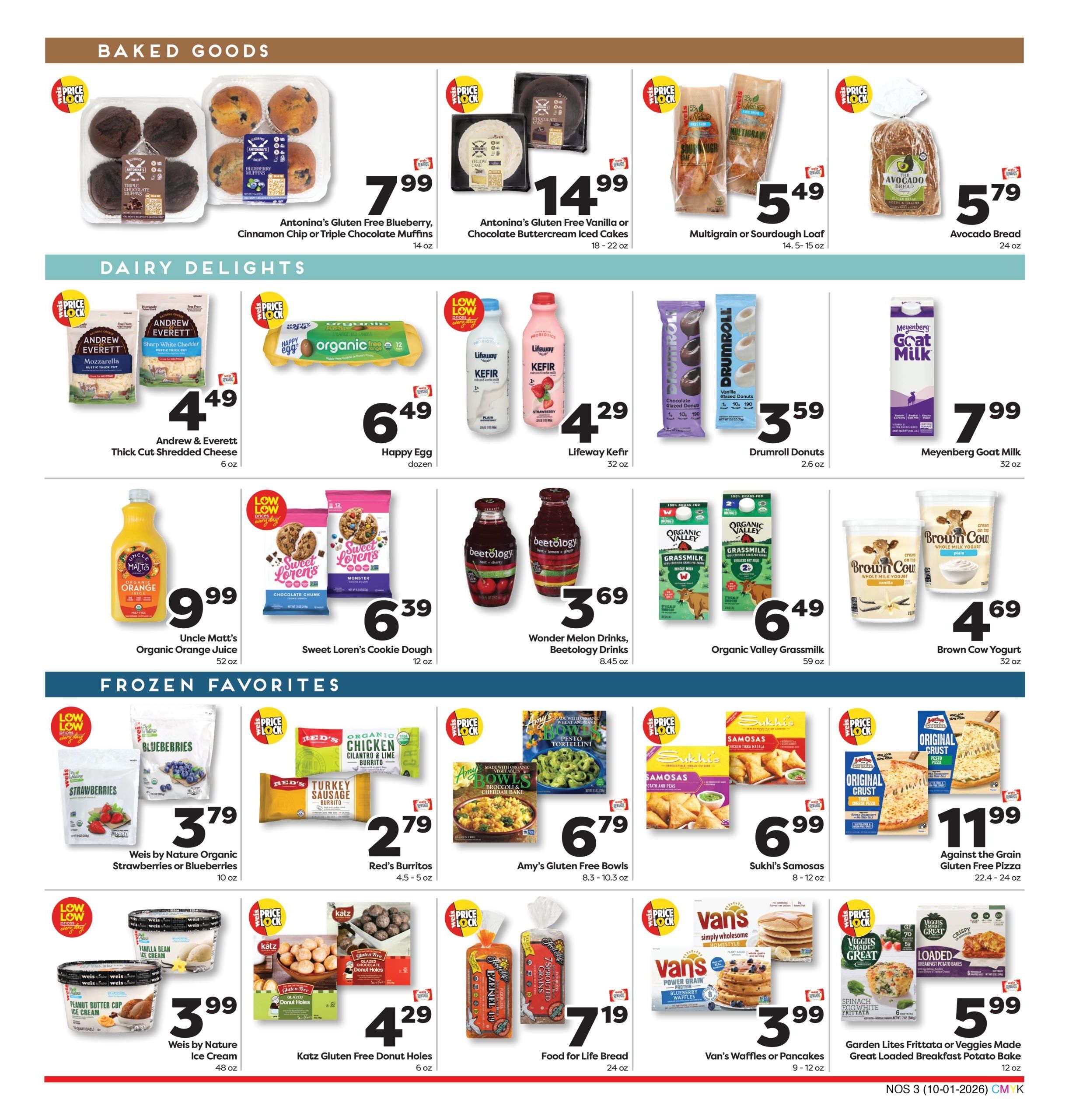 Weis Markets Natural & Organic Weekly Ad October 1 - 28, 2026