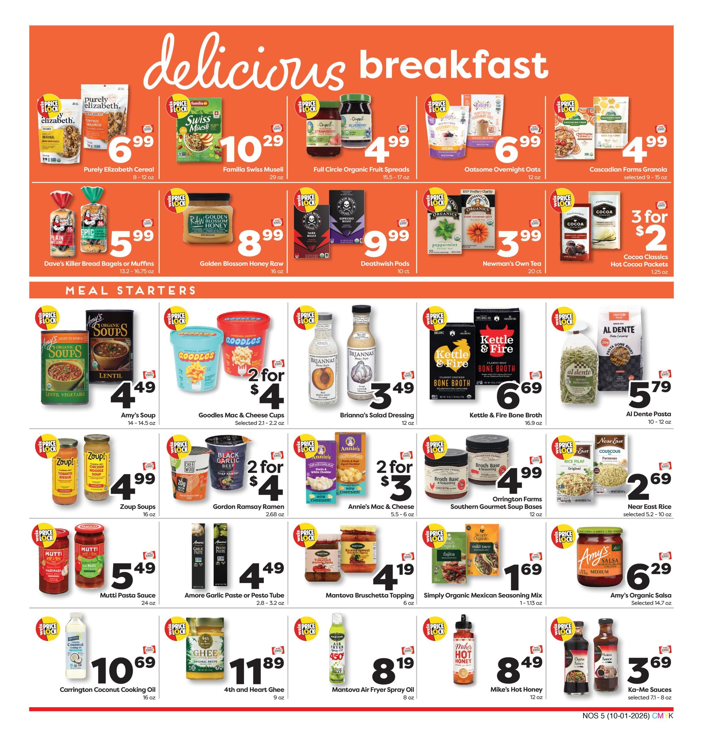 Weis Markets Natural & Organic Weekly Ad October 1 - 28, 2026