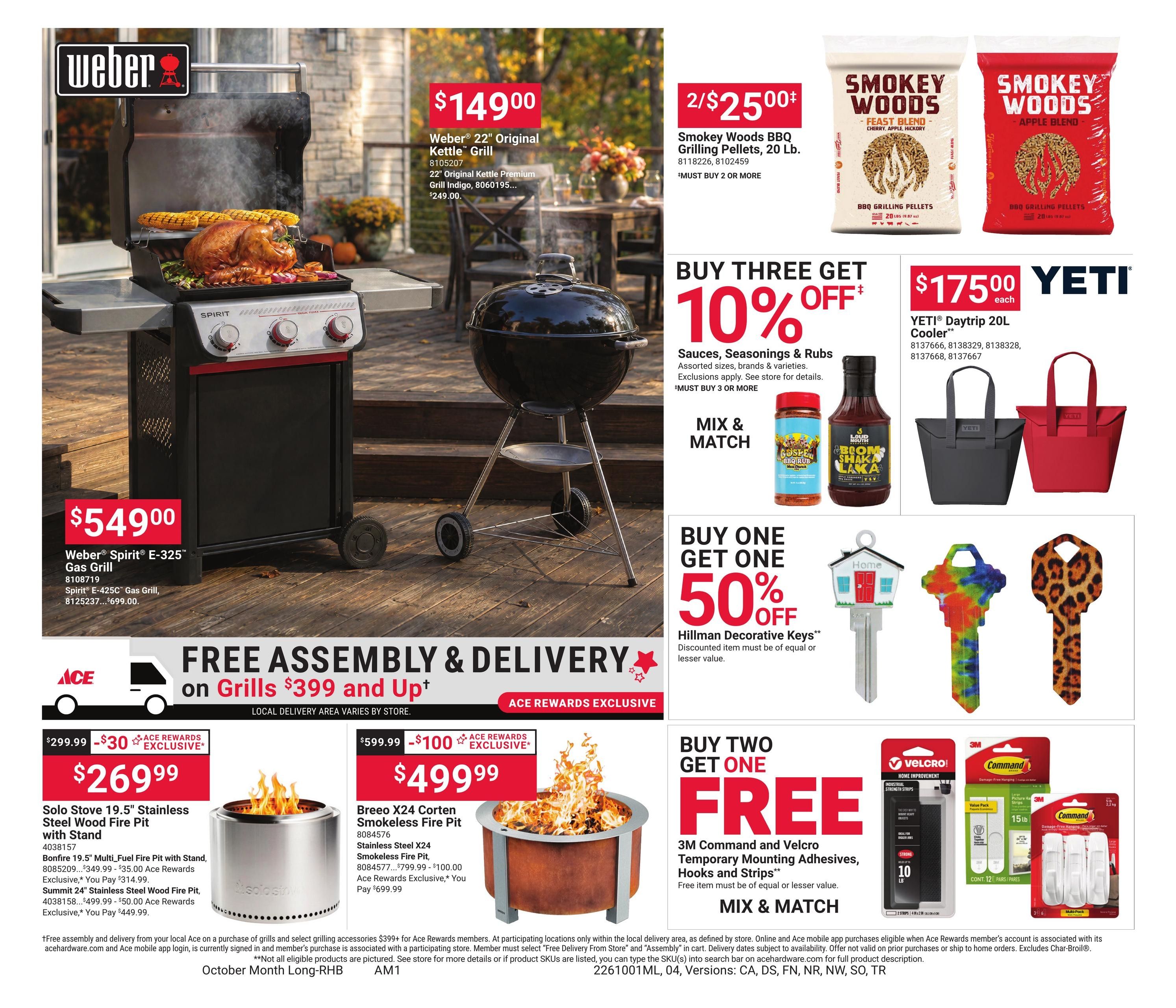Ace Hardware (Andalusia Area, AL) October Month Long Red Hot Buys Weekly Ad October 1 - 31, 2026