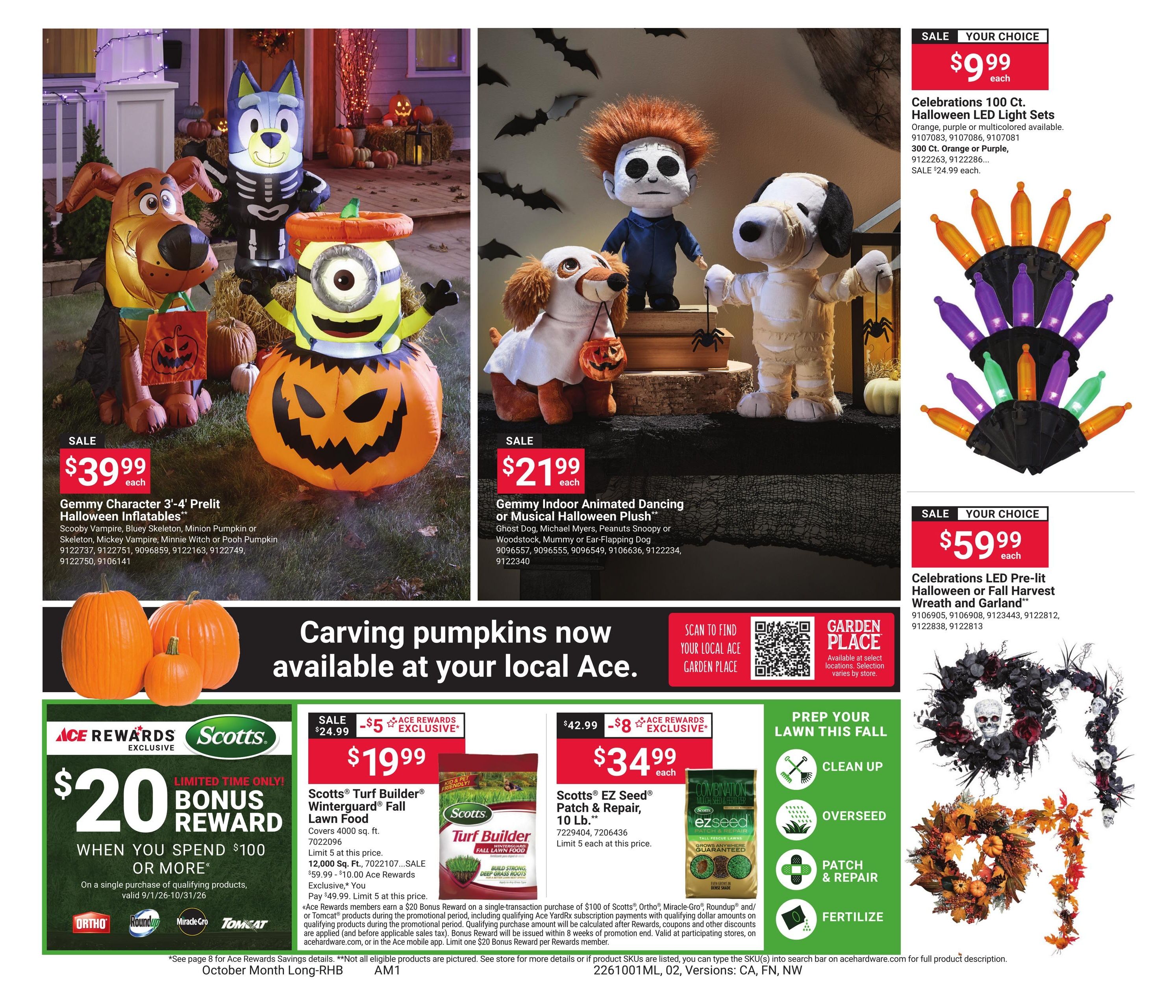 Ace Hardware (Agoura Hills Area, CA) October Month Long Red Hot Buys Weekly Ad October 1 - 31, 2026