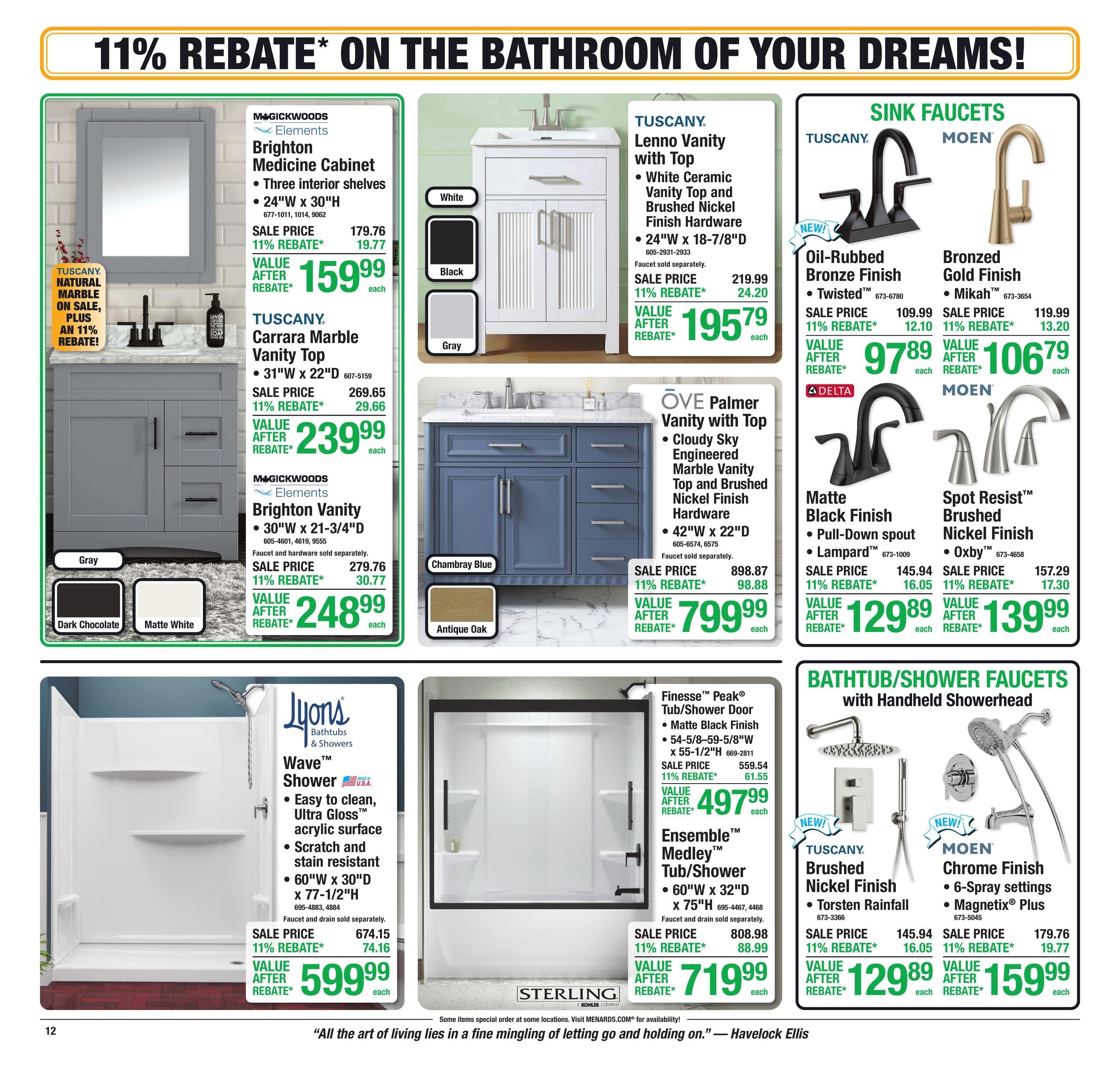 Menards (Caldwell Area, OH) 11% Rebate Sale Weekly Ad October 1 - 11, 2026