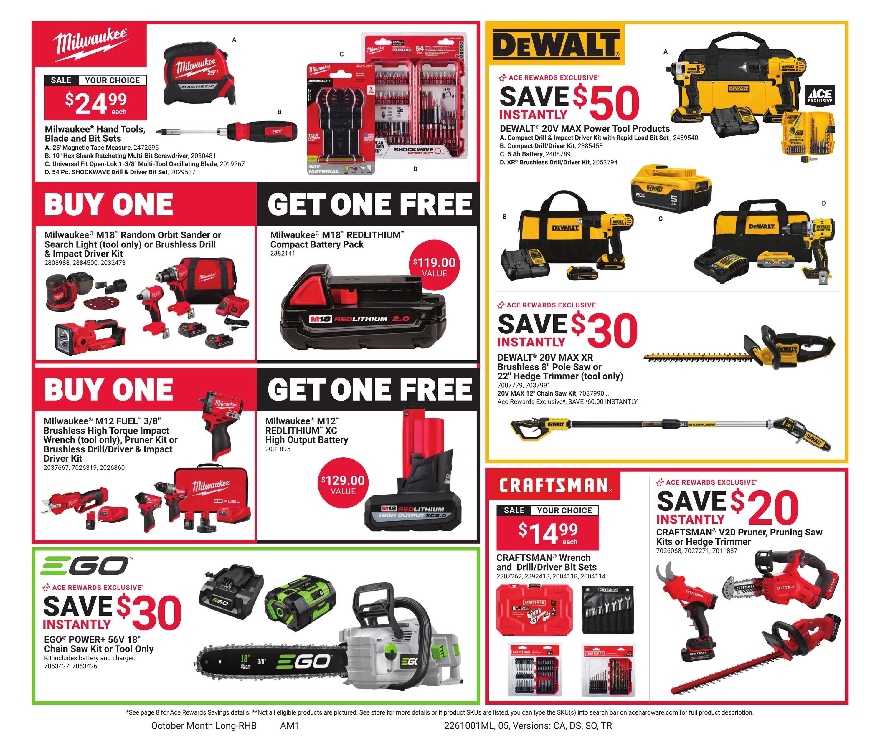 Ace Hardware (Ajo Area, AZ) October Month Long Red Hot Buys Weekly Ad October 1 - 31, 2026
