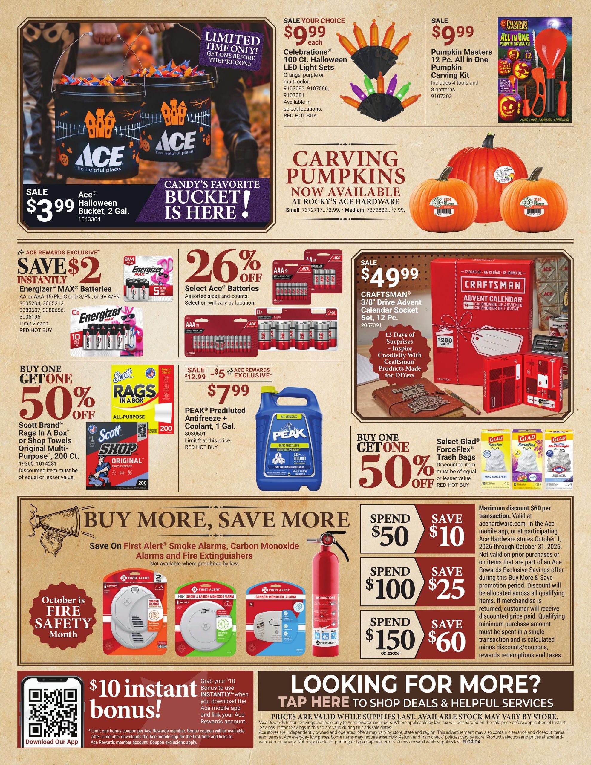 Ace Hardware (Boca Raton Area, FL) Rocky's 100th Anniversary Event Weekly Ad October 1 - 31, 2026