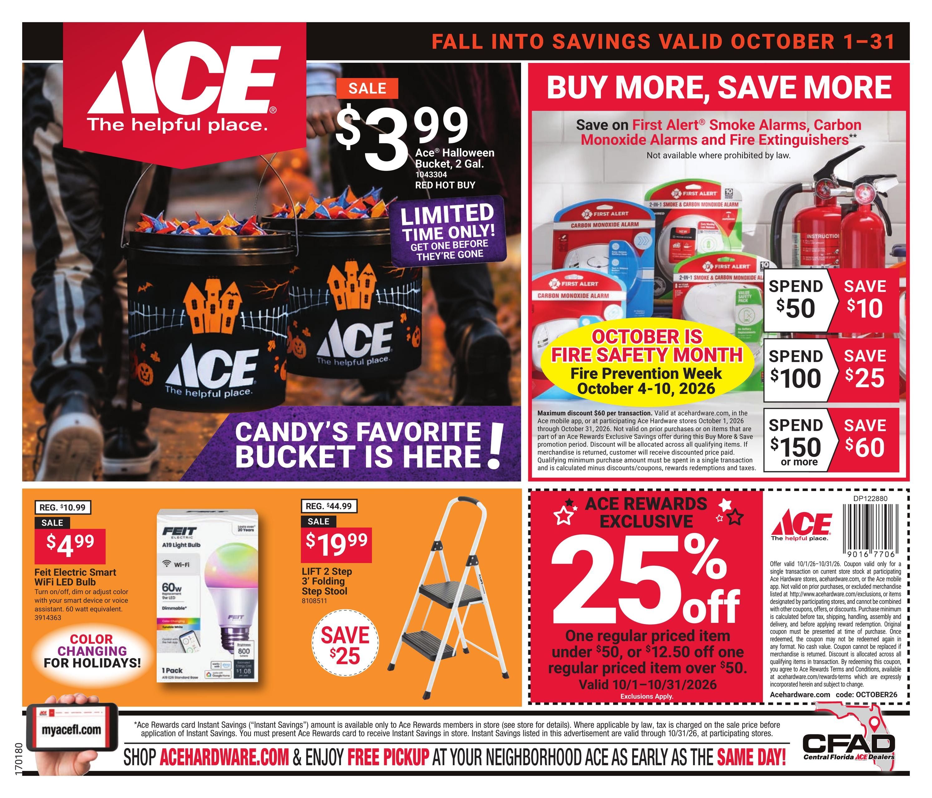 Ace Hardware (Clearwater Area, FL) Fall Into Savings Weekly Ad October 1 - 31, 2026
