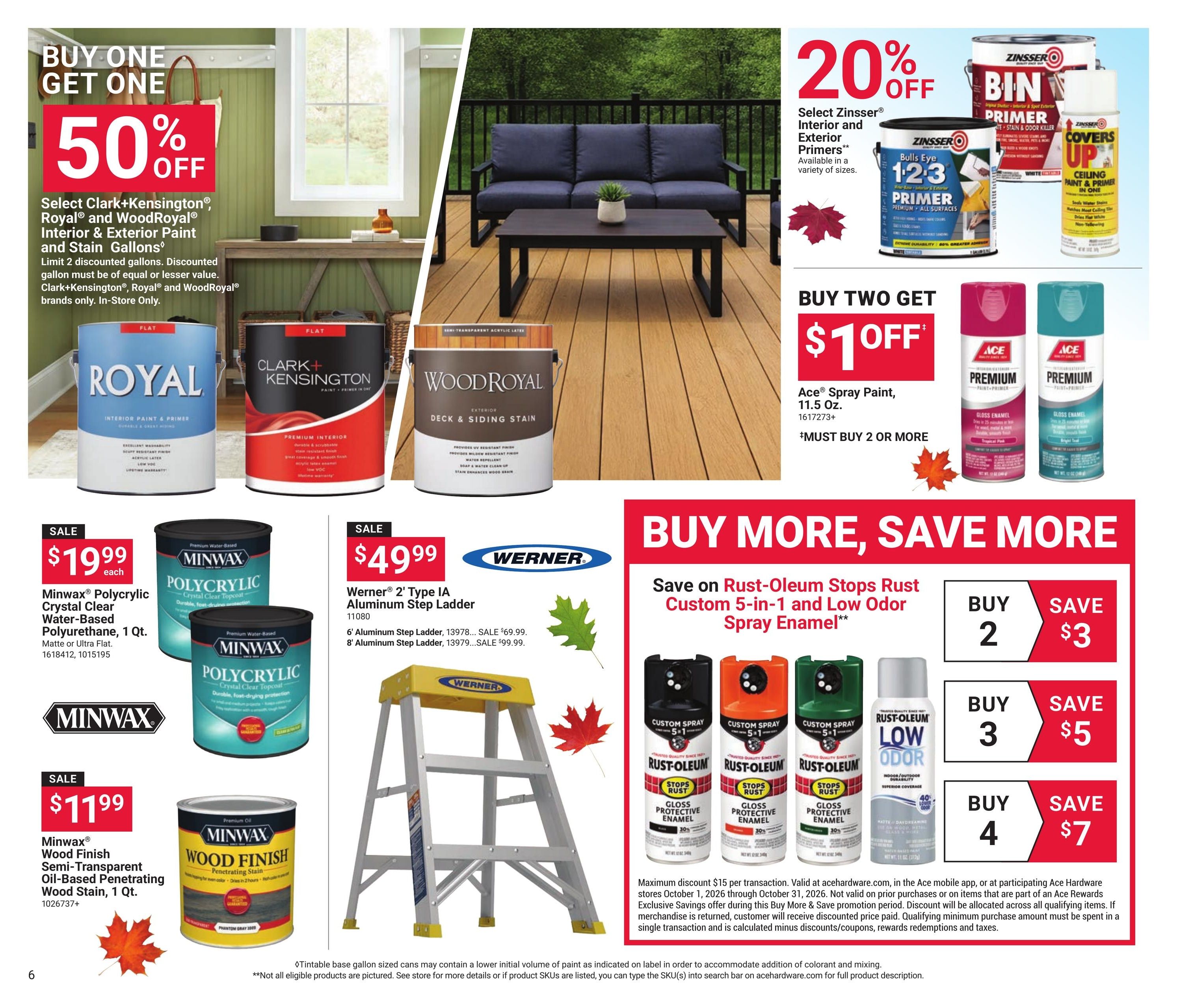 Ace Hardware (Clearwater Area, FL) Fall Into Savings Weekly Ad October 1 - 31, 2026