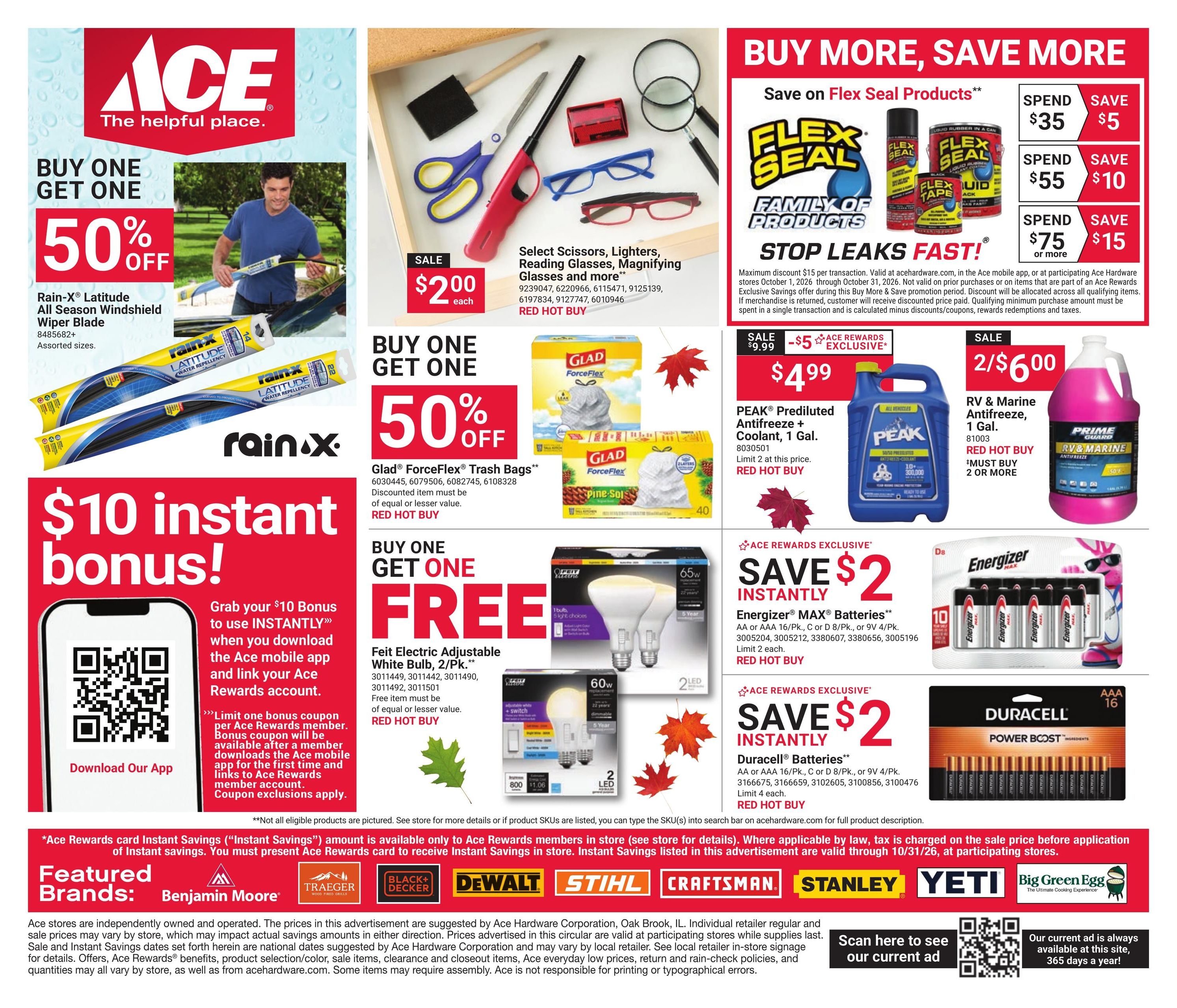 Ace Hardware (Clearwater Area, FL) Fall Into Savings Weekly Ad October 1 - 31, 2026