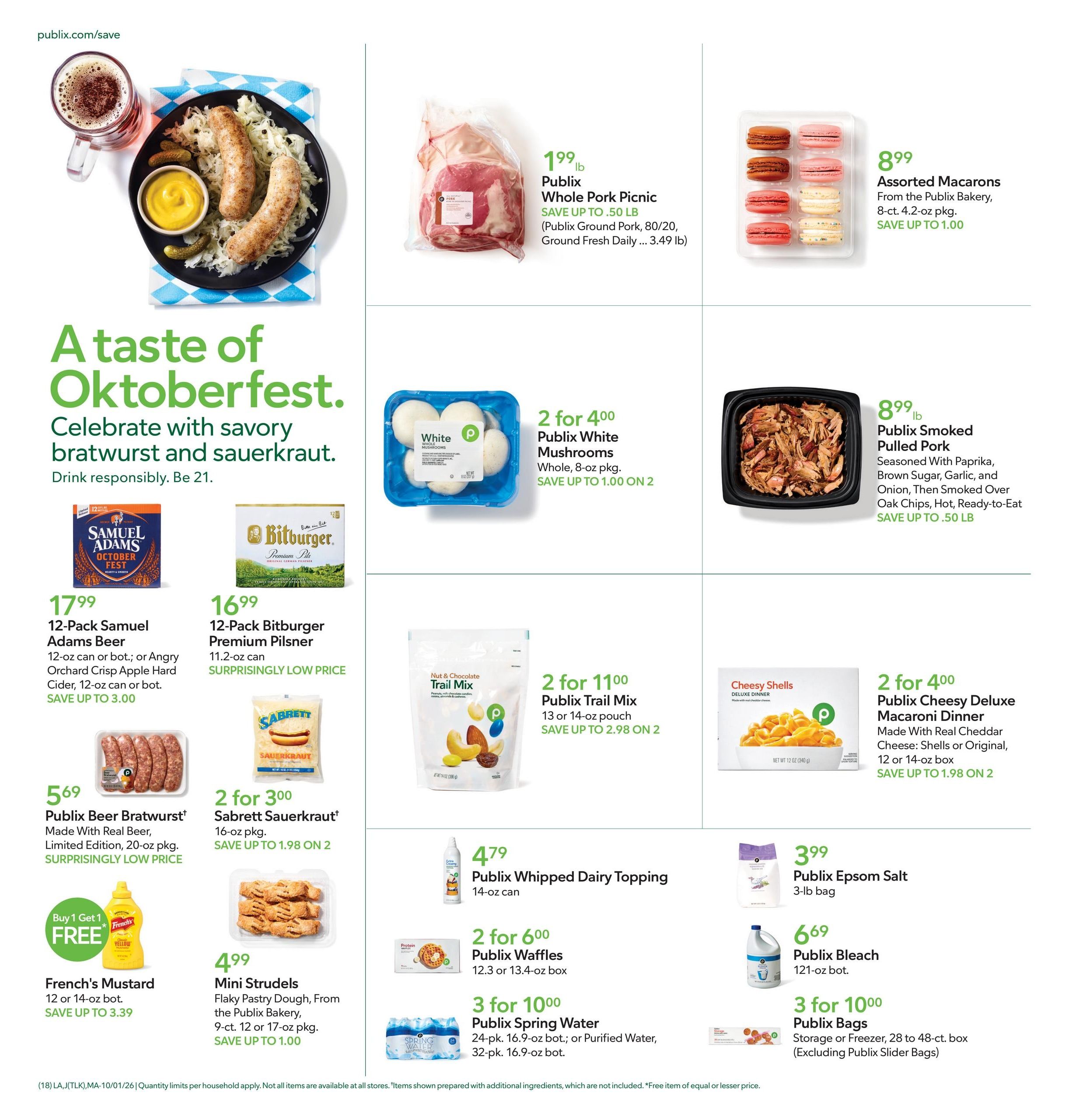 Publix (Jacksonville-Tallahassee Area, FL) Weekly Ad October 1 - 7, 2026