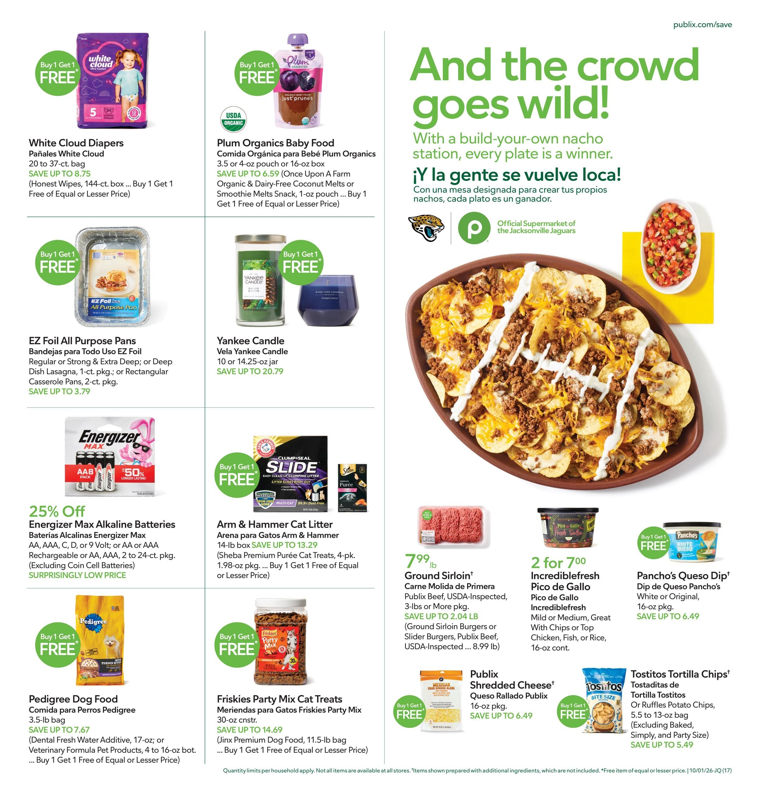 Publix (Jacksonville-Saint Augustine Area, FL) Anuncio Semanal Español Weekly Ad October 1 - 7, 2026