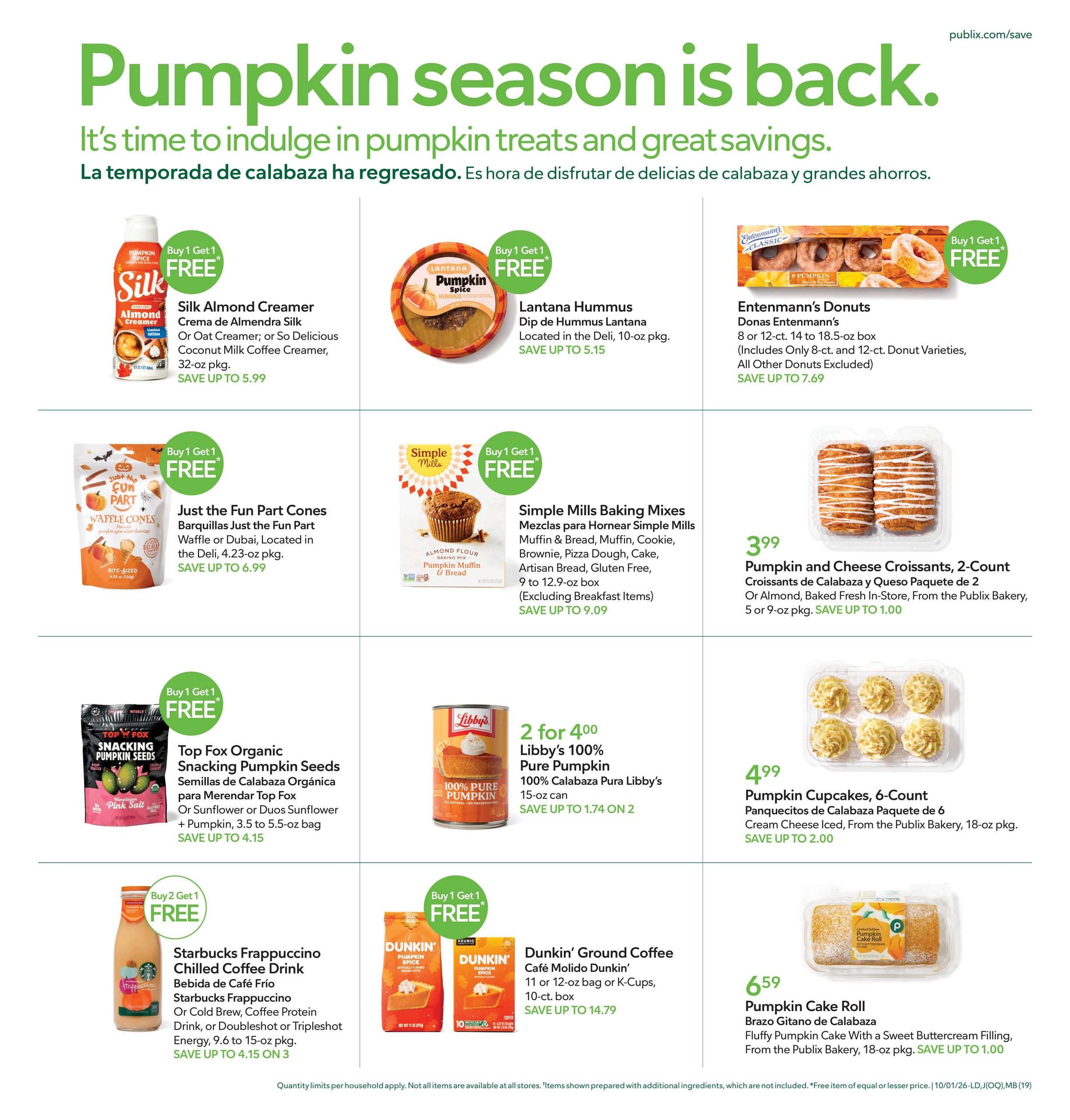 Publix (Jacksonville-Saint Augustine Area, FL) Anuncio Semanal Español Weekly Ad October 1 - 7, 2026
