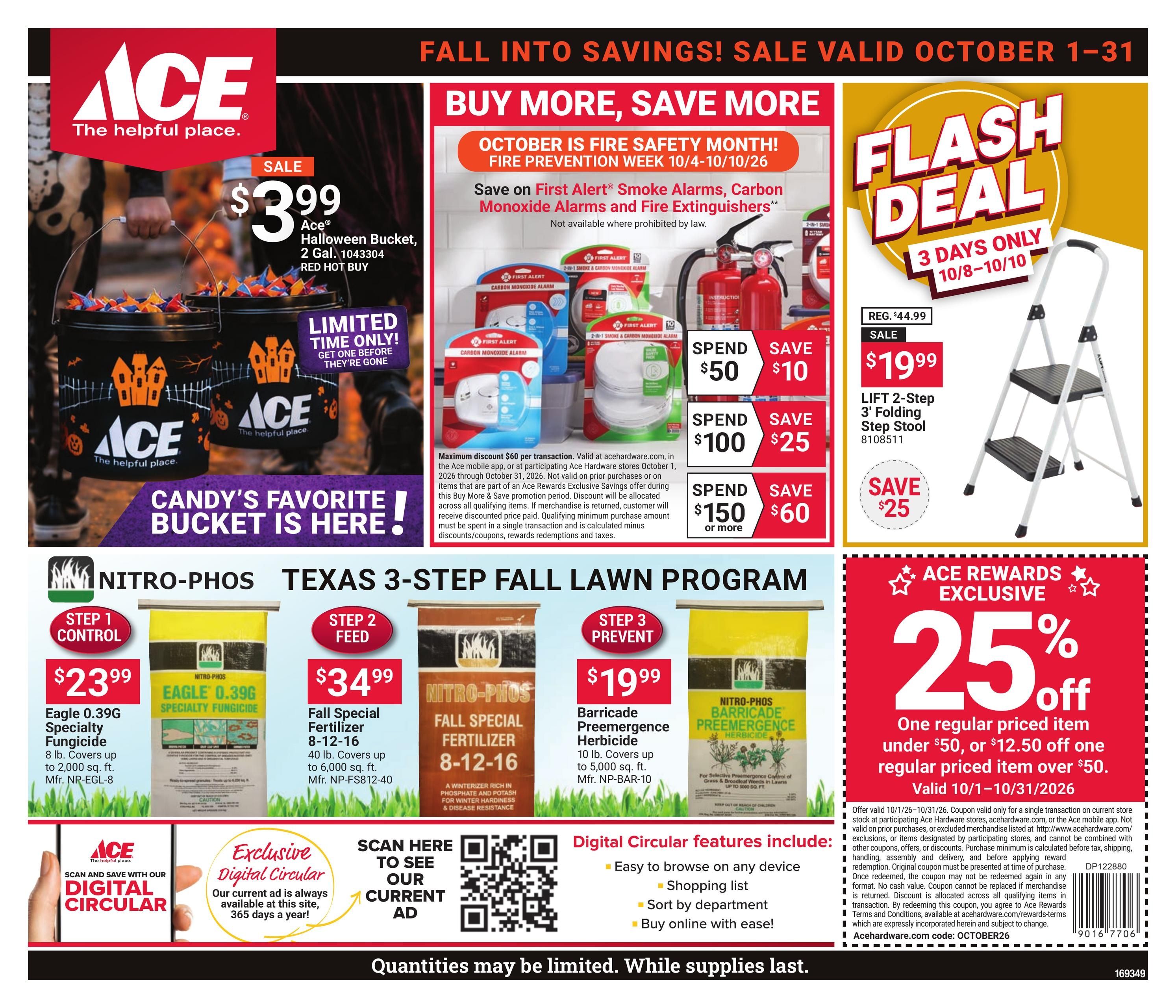 Ace Hardware (Welsh Area, LA) Fall Into Savings Weekly Ad October 1 - 31, 2026