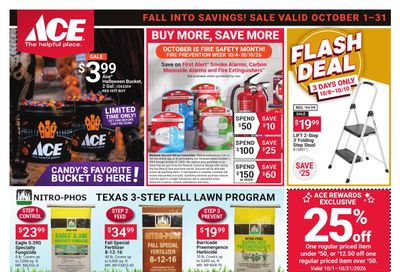 Ace Hardware (Welsh Area, LA) Fall Into Savings Weekly Ad October 1 - 31, 2026