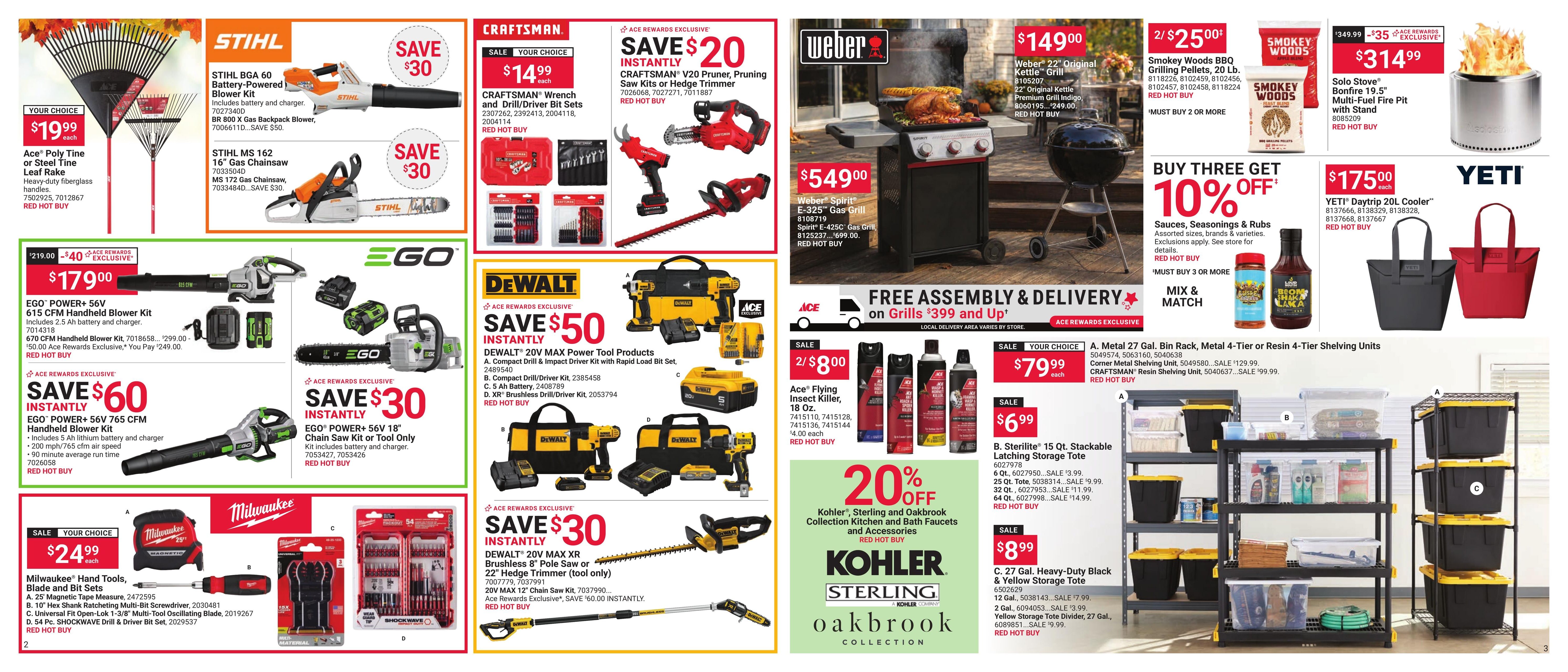 Ace Hardware (Welsh Area, LA) Fall Into Savings Weekly Ad October 1 - 31, 2026