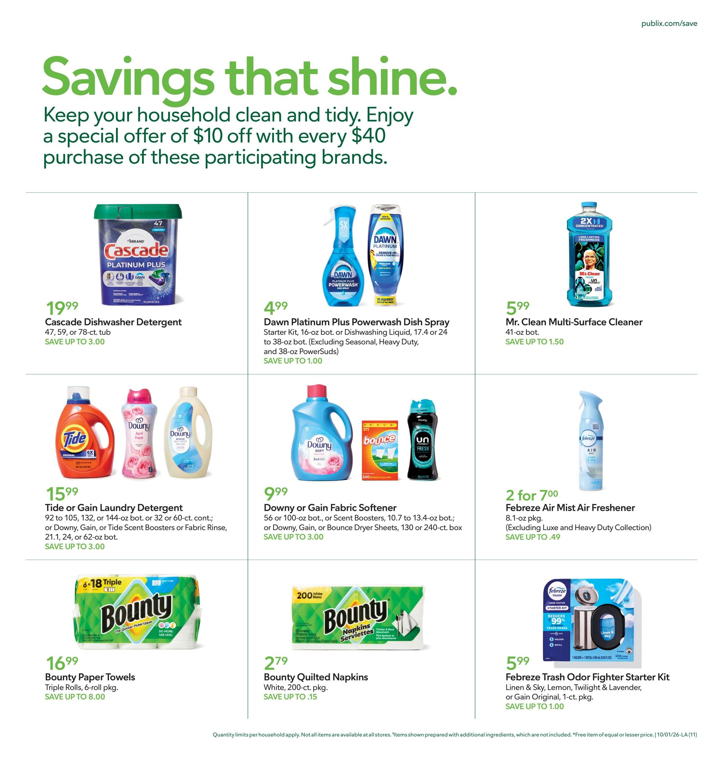 Publix (Cape Coral Area, FL) Weekly Ad October 1 - 7, 2026