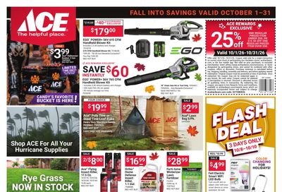 Ace Hardware October Month Long Weekly Ad October 1 - 31, 2026