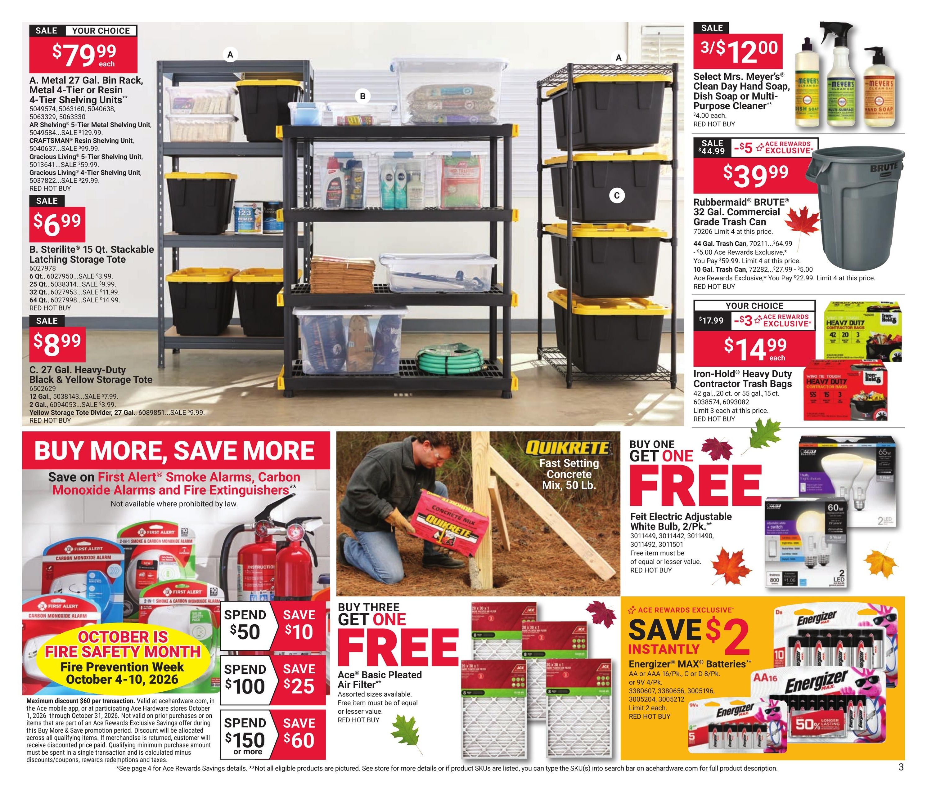 Ace Hardware October Month Long Weekly Ad October 1 - 31, 2026