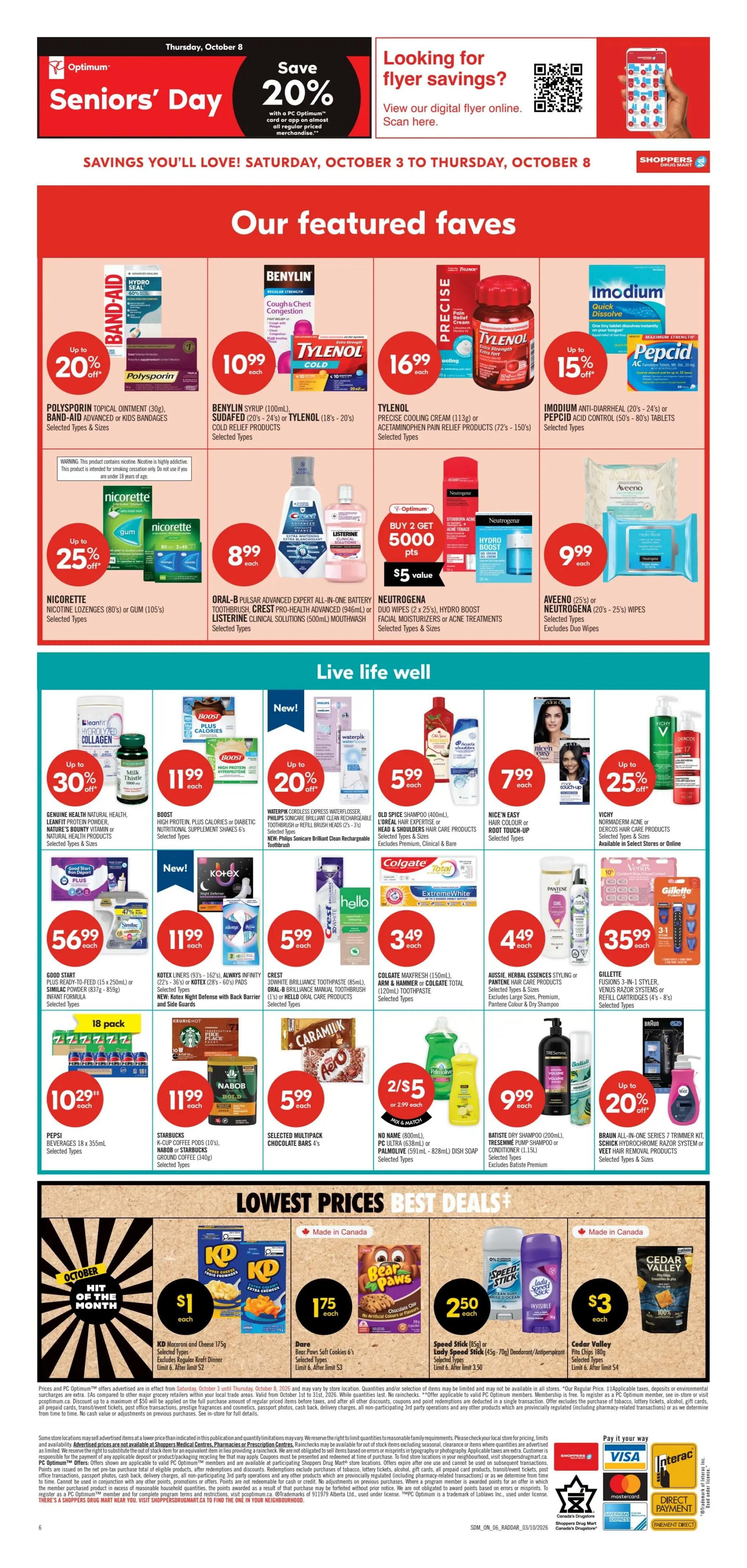 Shoppers Drug Mart (ON) Flyer October 3 to 8