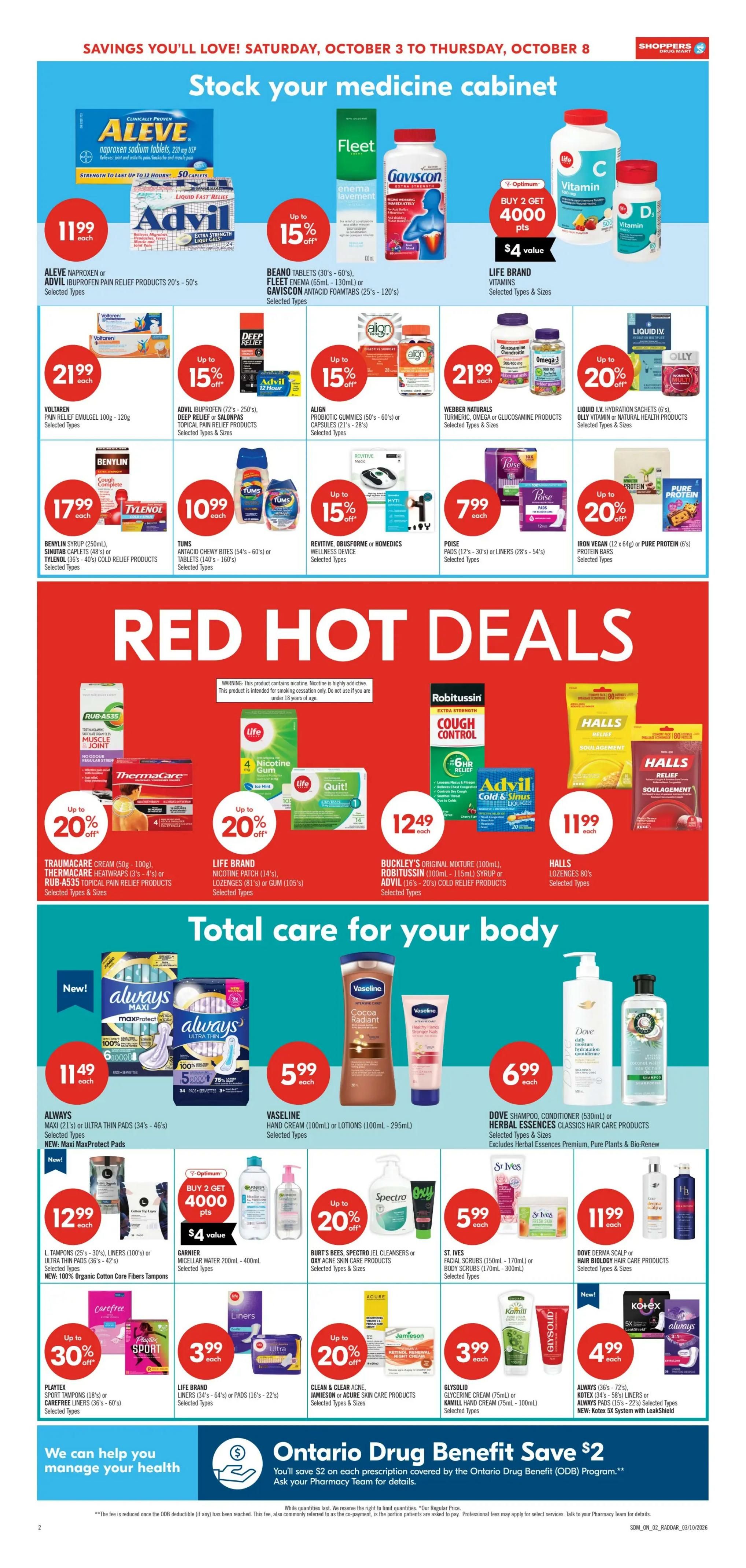Shoppers Drug Mart (ON) Flyer October 3 to 8
