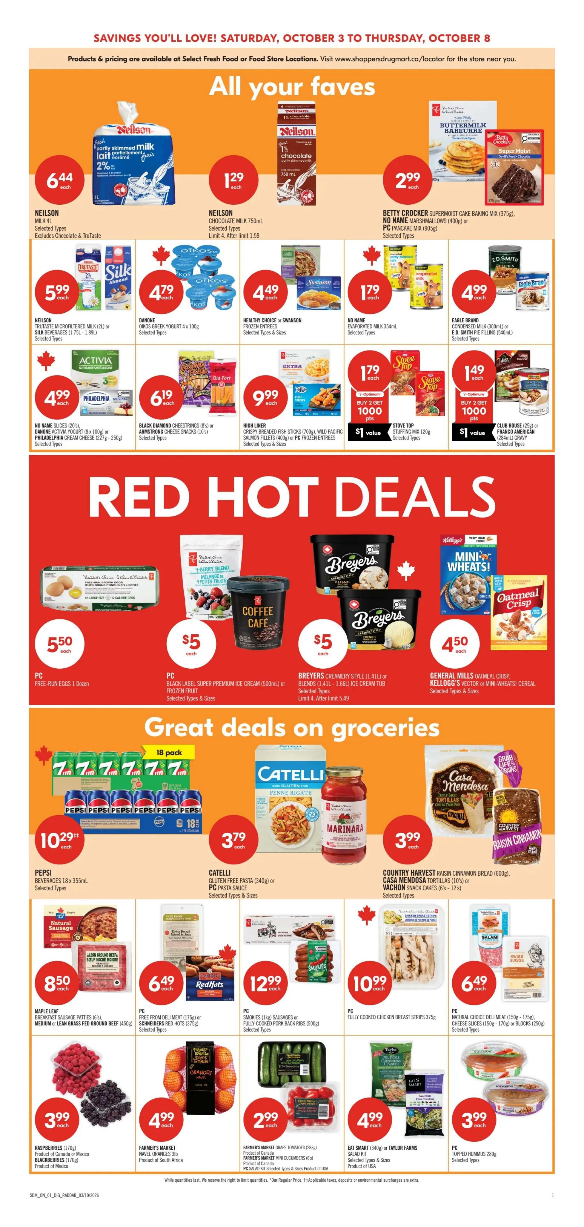 Shoppers Drug Mart (ON) Flyer October 3 to 8