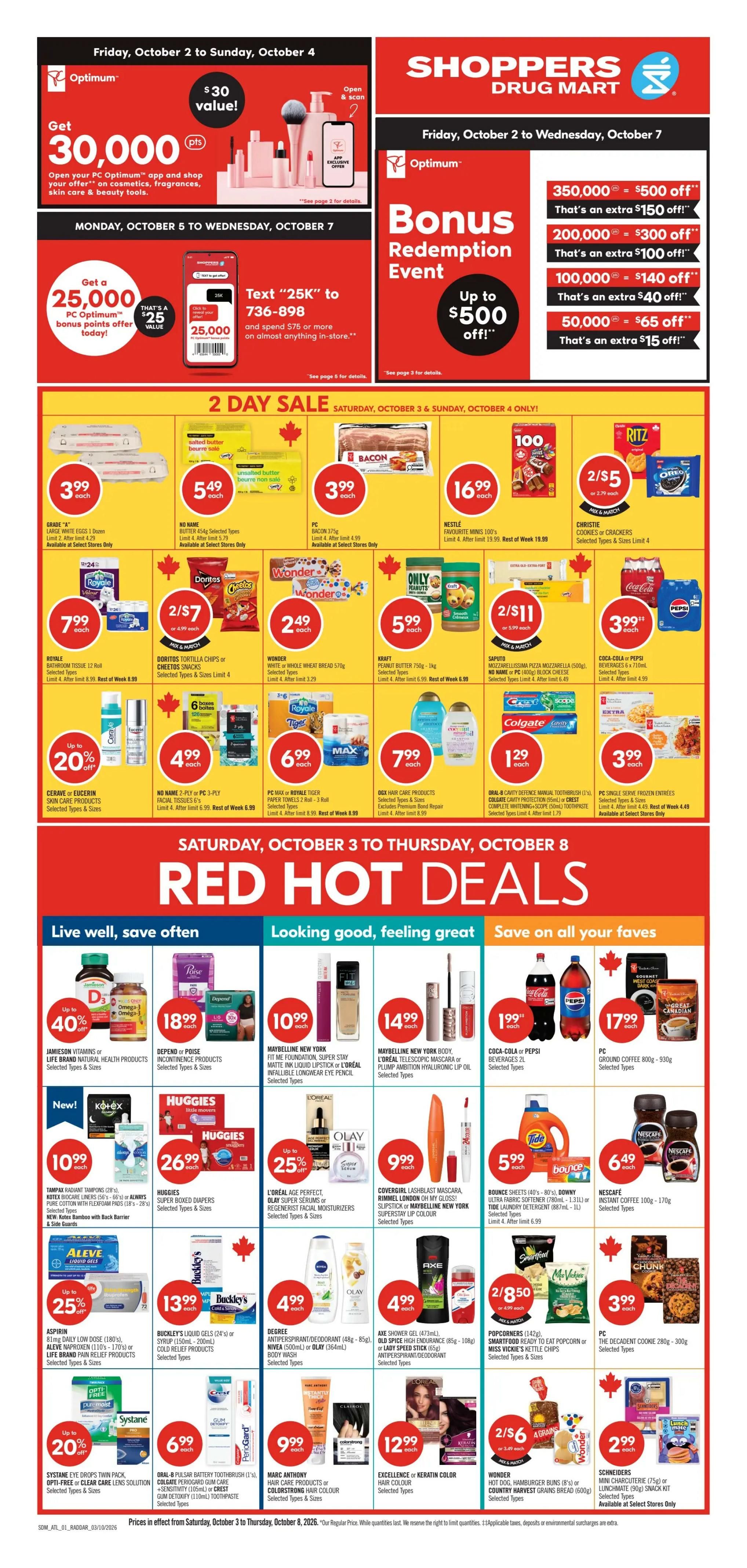 Shoppers Drug Mart (Atlantic) Flyer October 3 to 8