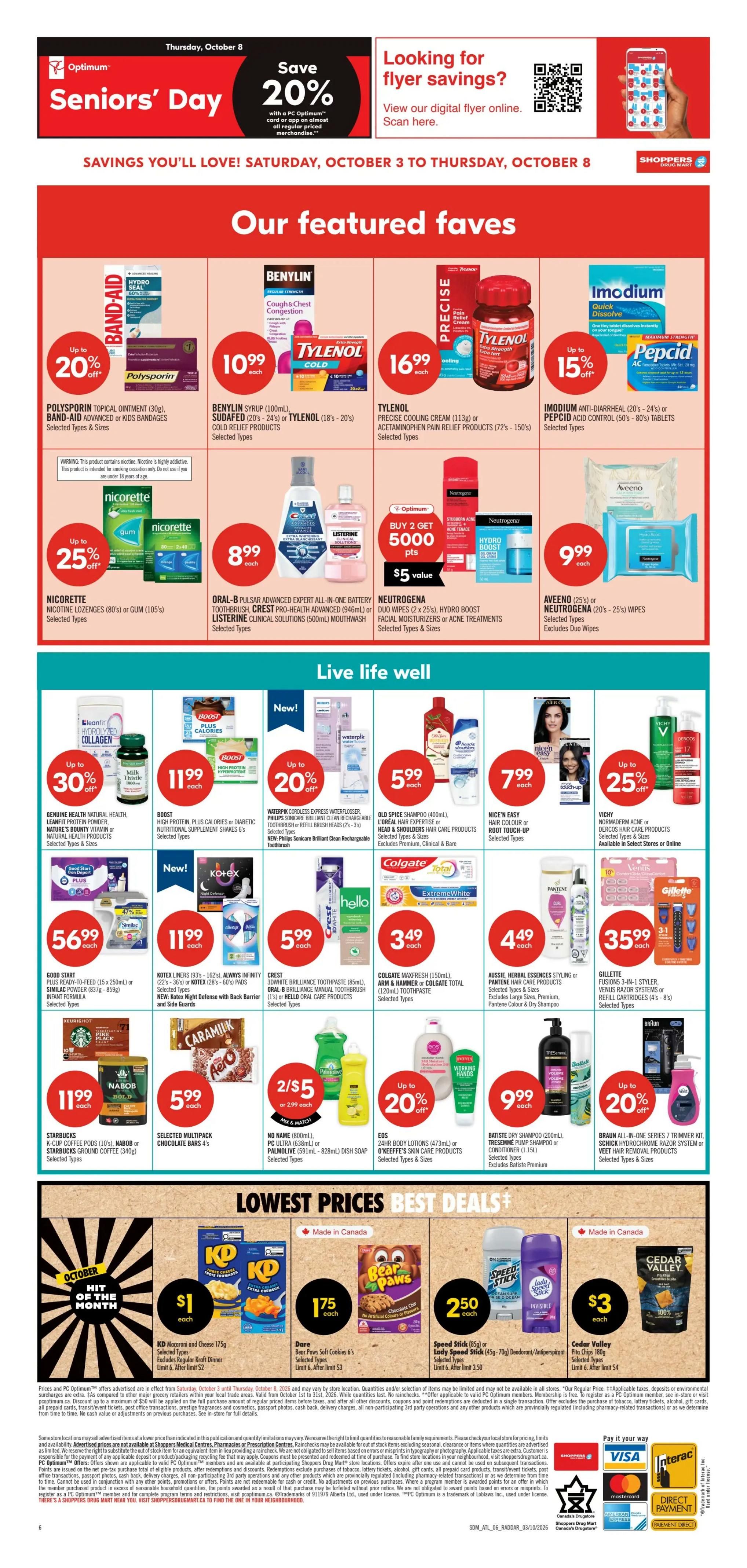 Shoppers Drug Mart (Atlantic) Flyer October 3 to 8