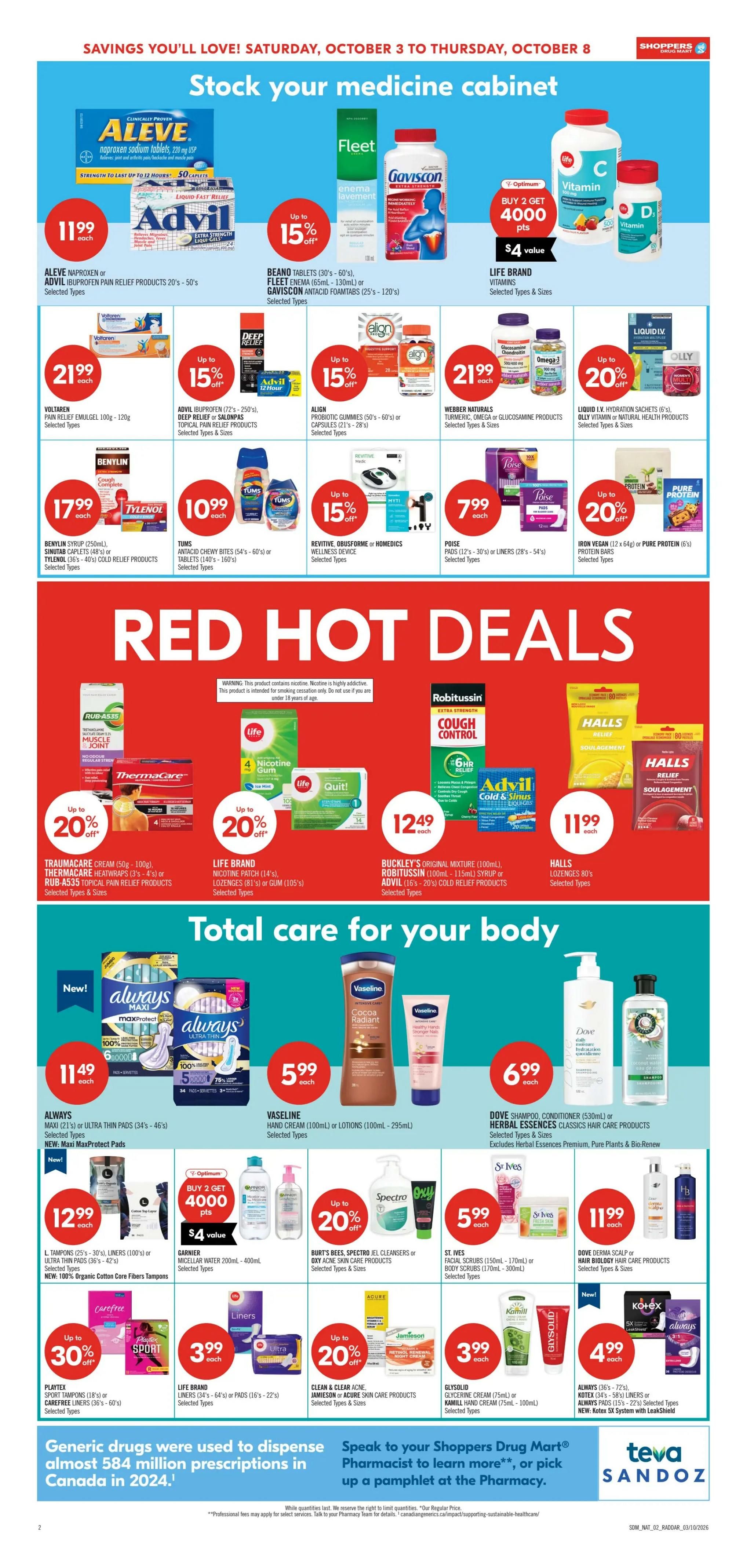 Shoppers Drug Mart (Atlantic) Flyer October 3 to 8