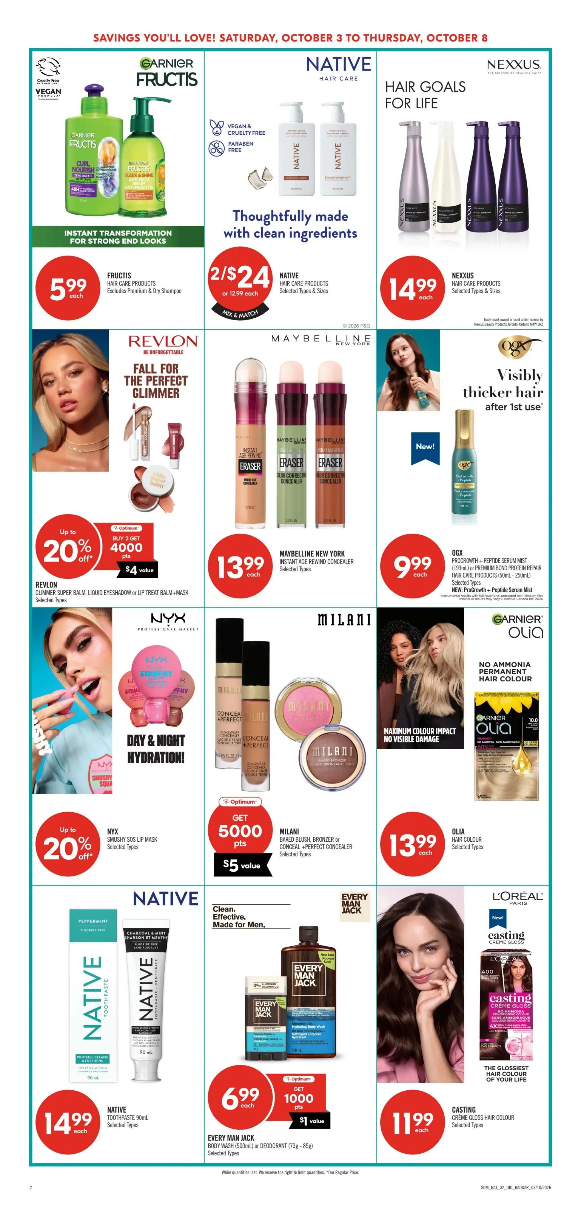 Shoppers Drug Mart (West) Flyer October 3 to 8