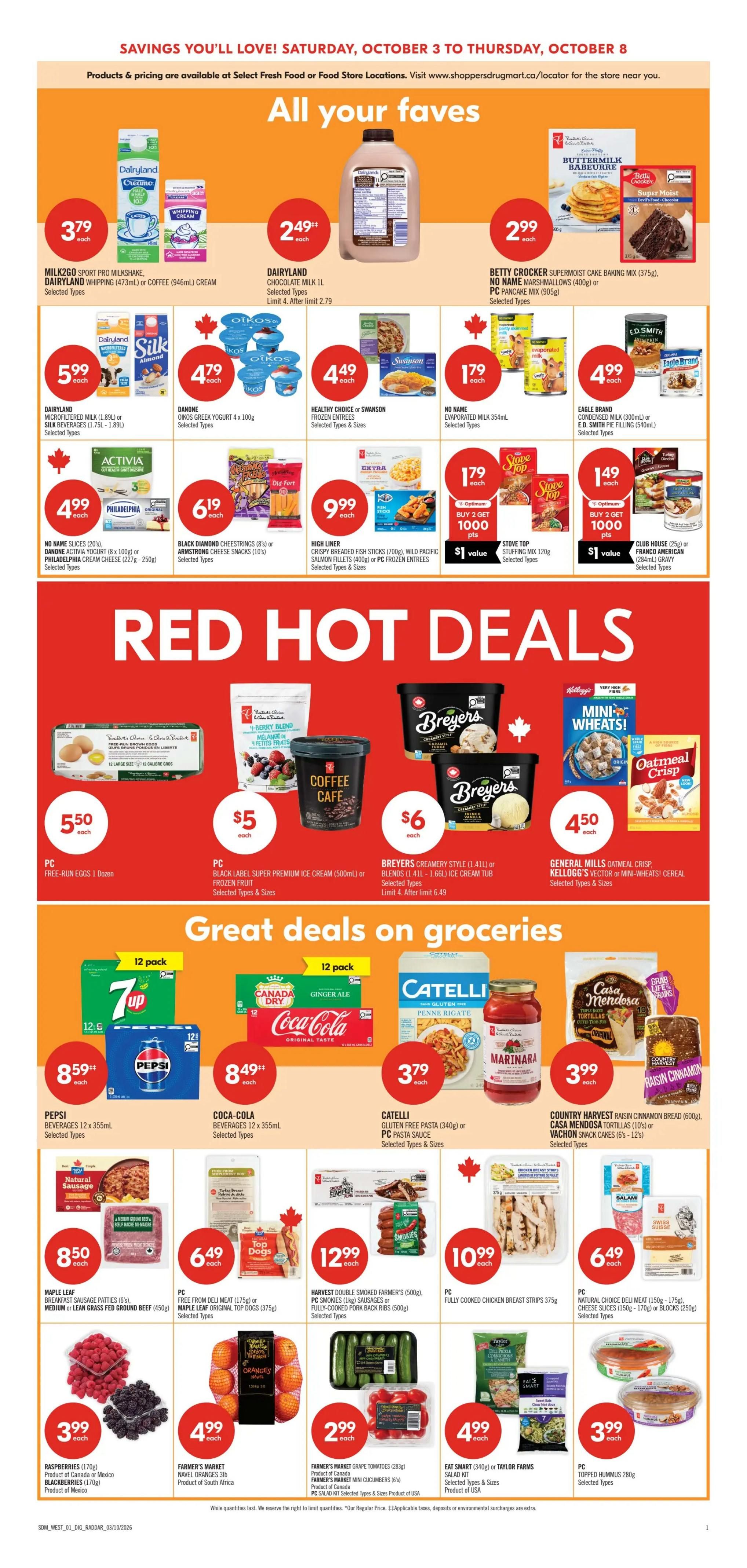 Shoppers Drug Mart (West) Flyer October 3 to 8