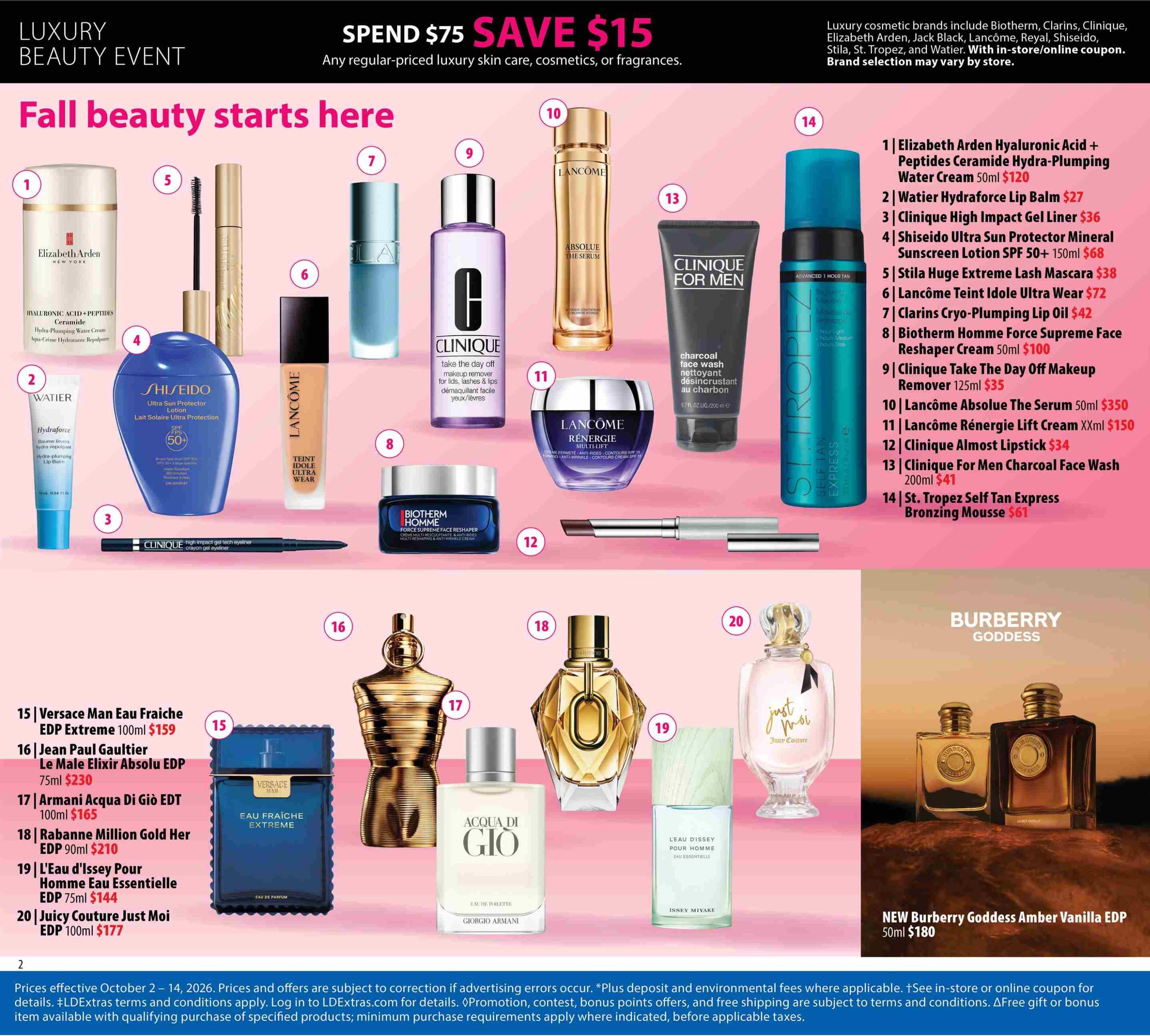 London Drugs Luxury Beauty Event Flyer October 2 to 14