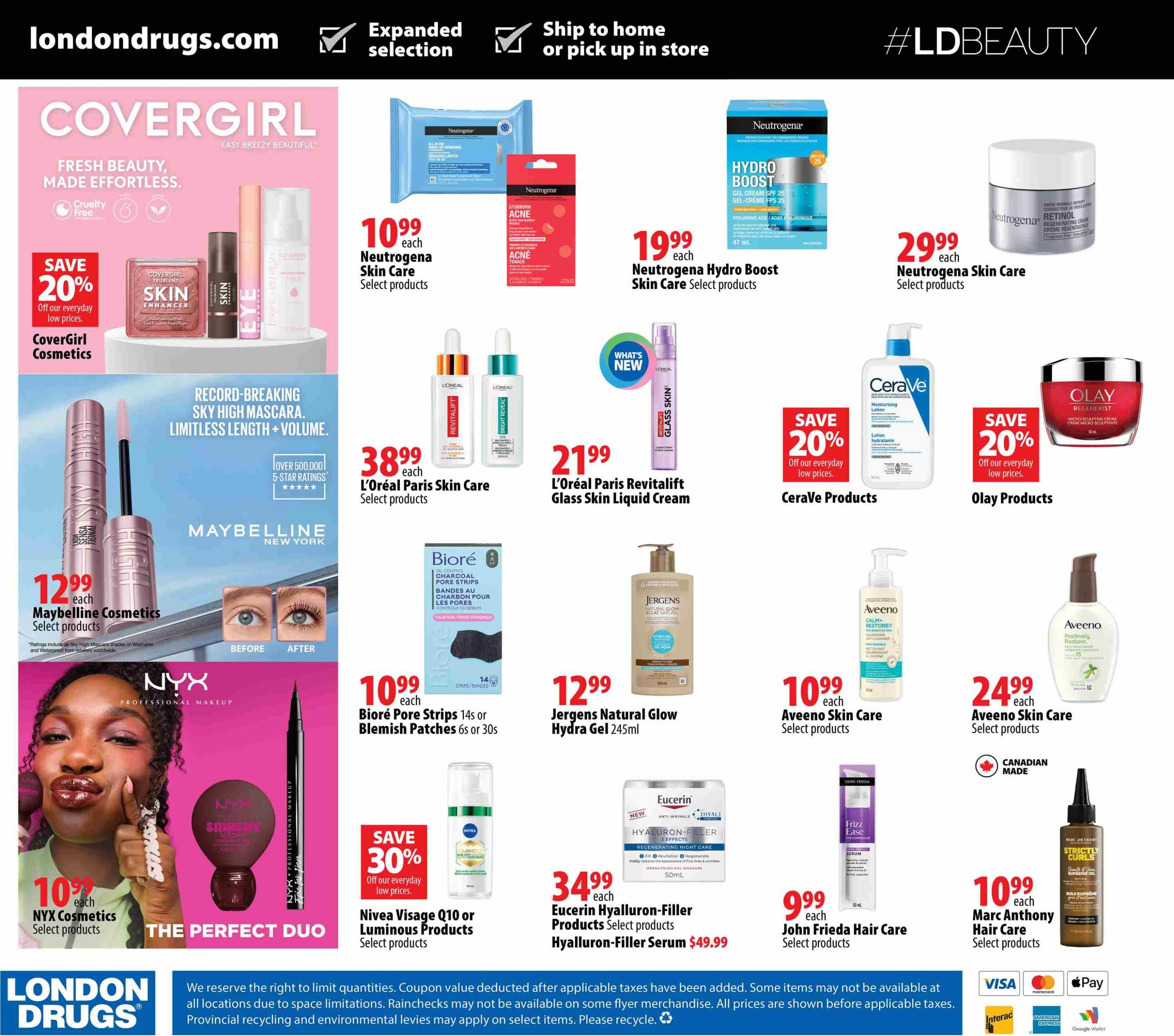 London Drugs Luxury Beauty Event Flyer October 2 to 14