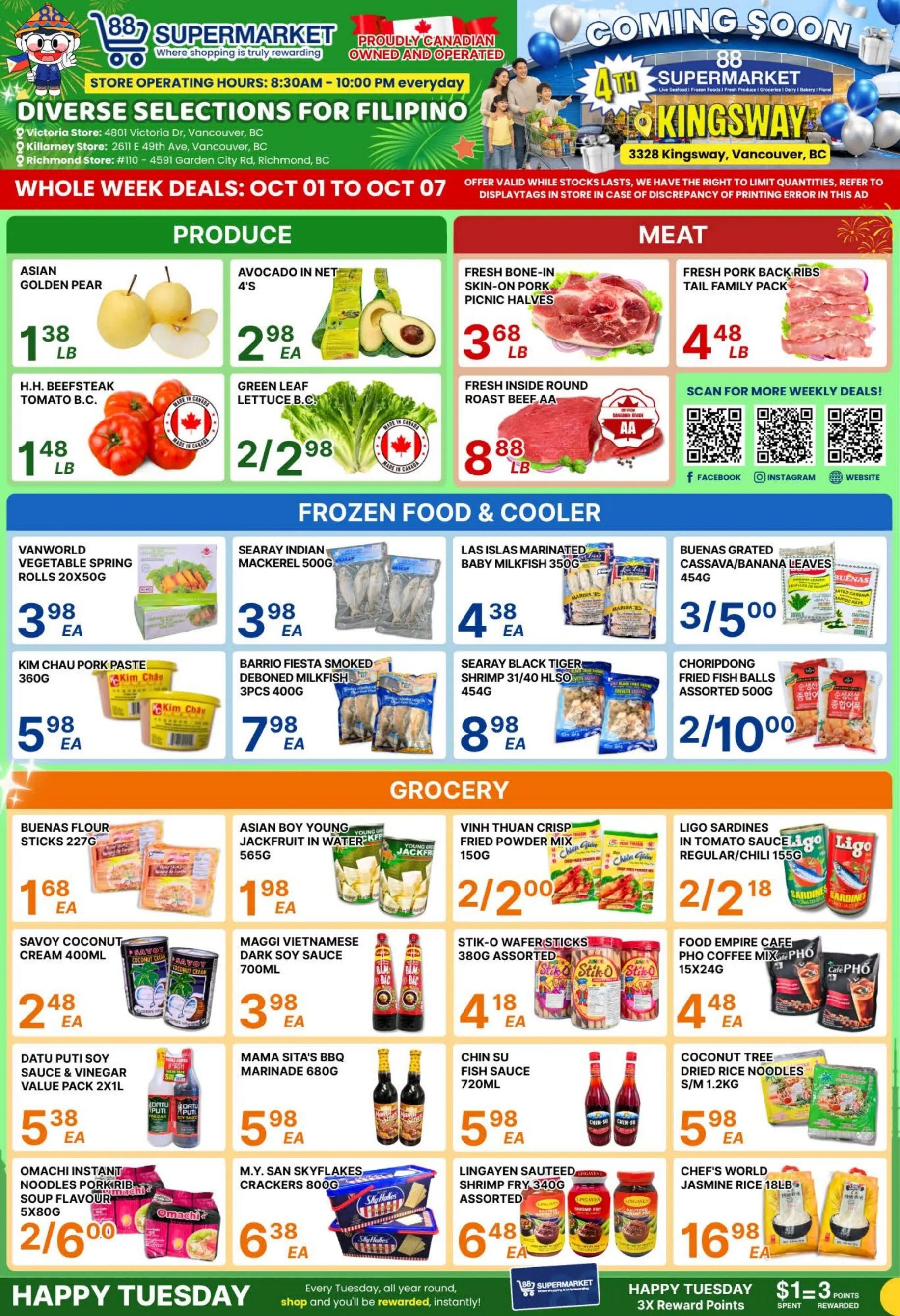 88 Supermarket Flyer October 1 to 7