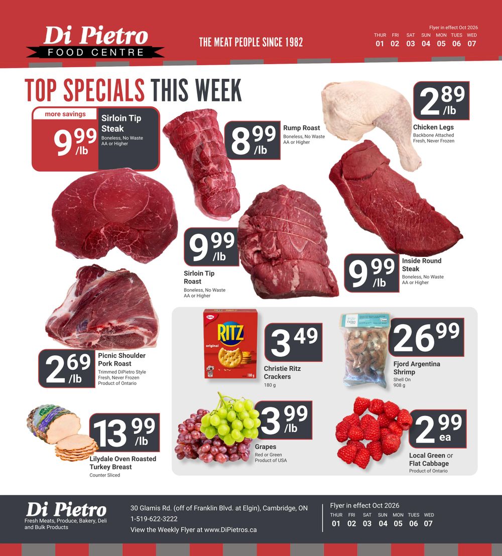 Di Pietro Food Centre Flyer October 1 to 7