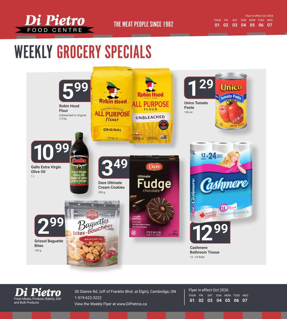 Di Pietro Food Centre Flyer October 1 to 7