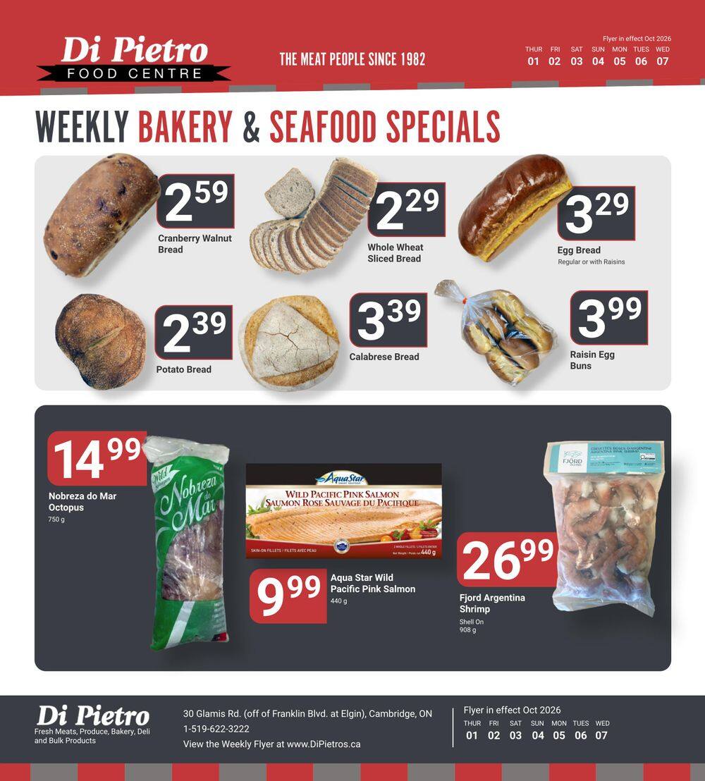 Di Pietro Food Centre Flyer October 1 to 7