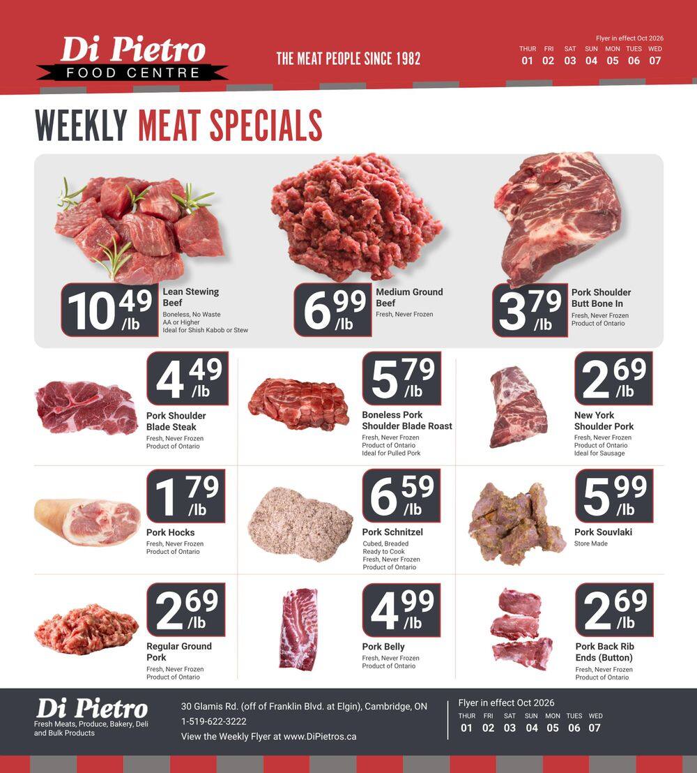 Di Pietro Food Centre Flyer October 1 to 7